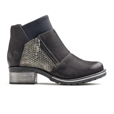 Dromedaris Kihana Metallic Ankle Boot (Women) - Black Nubuck