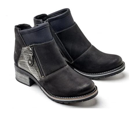 Dromedaris Kihana Metallic Ankle Boot (Women) - Black Nubuck - Image 2