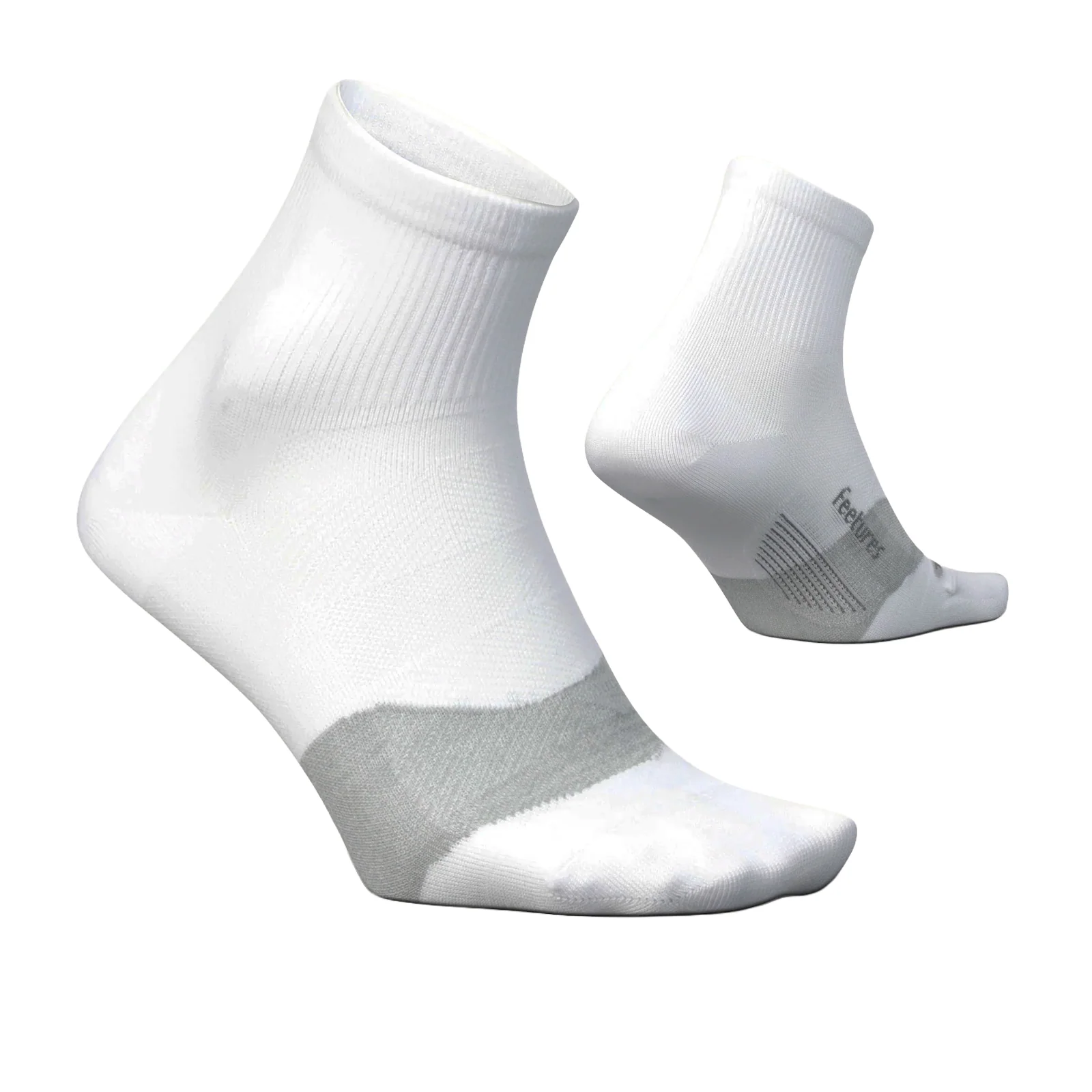 Feetures Elite Ultra Light Cushion Quarter Sock (Unisex) - White