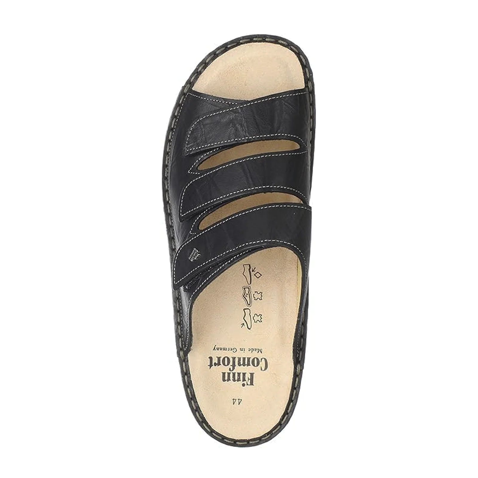 Finn Comfort Andros Slide Sandal (Unisex) - Black - Image 6