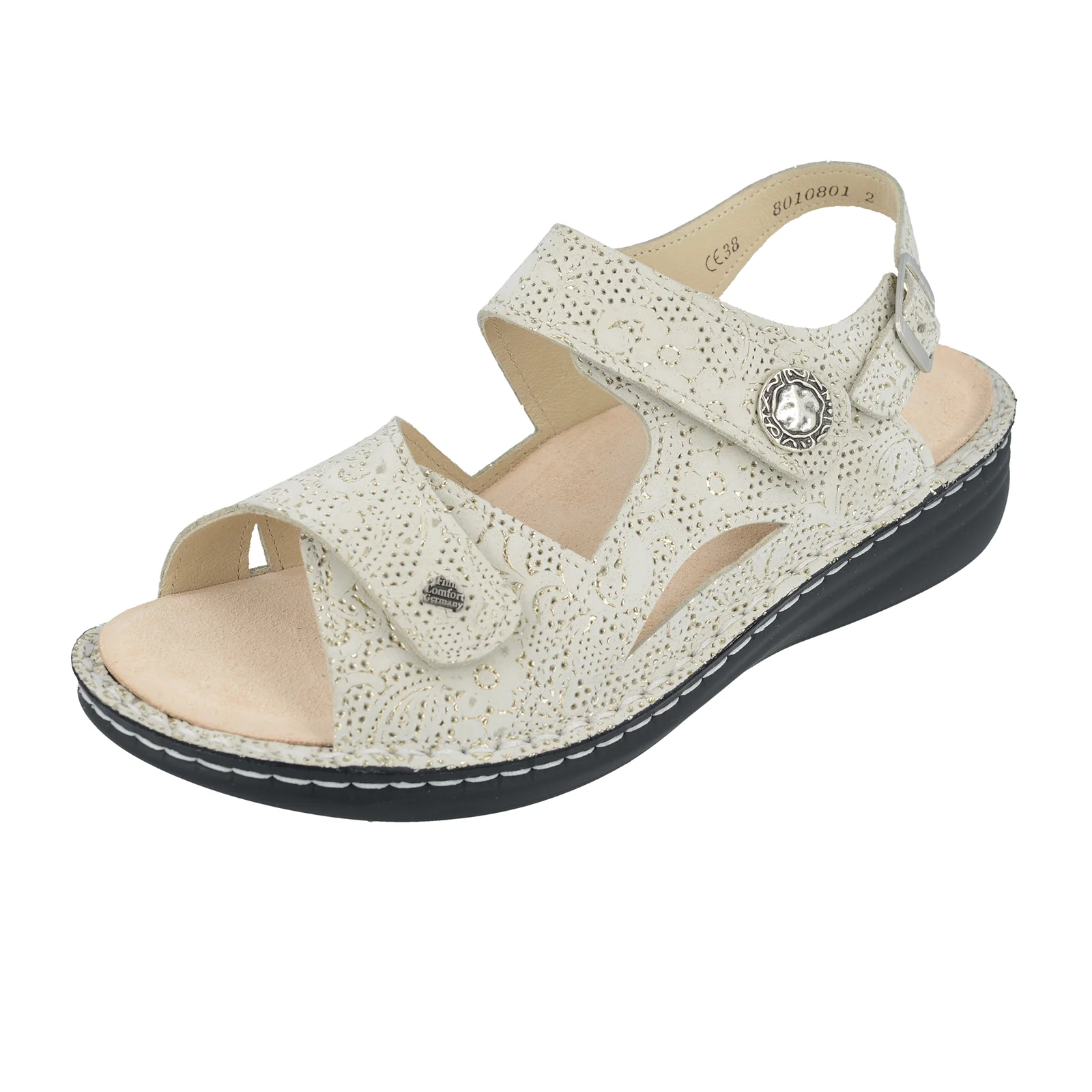 Finn Comfort Barbuda Backstrap Sandal (Women) - Champagne Garden - Image 2