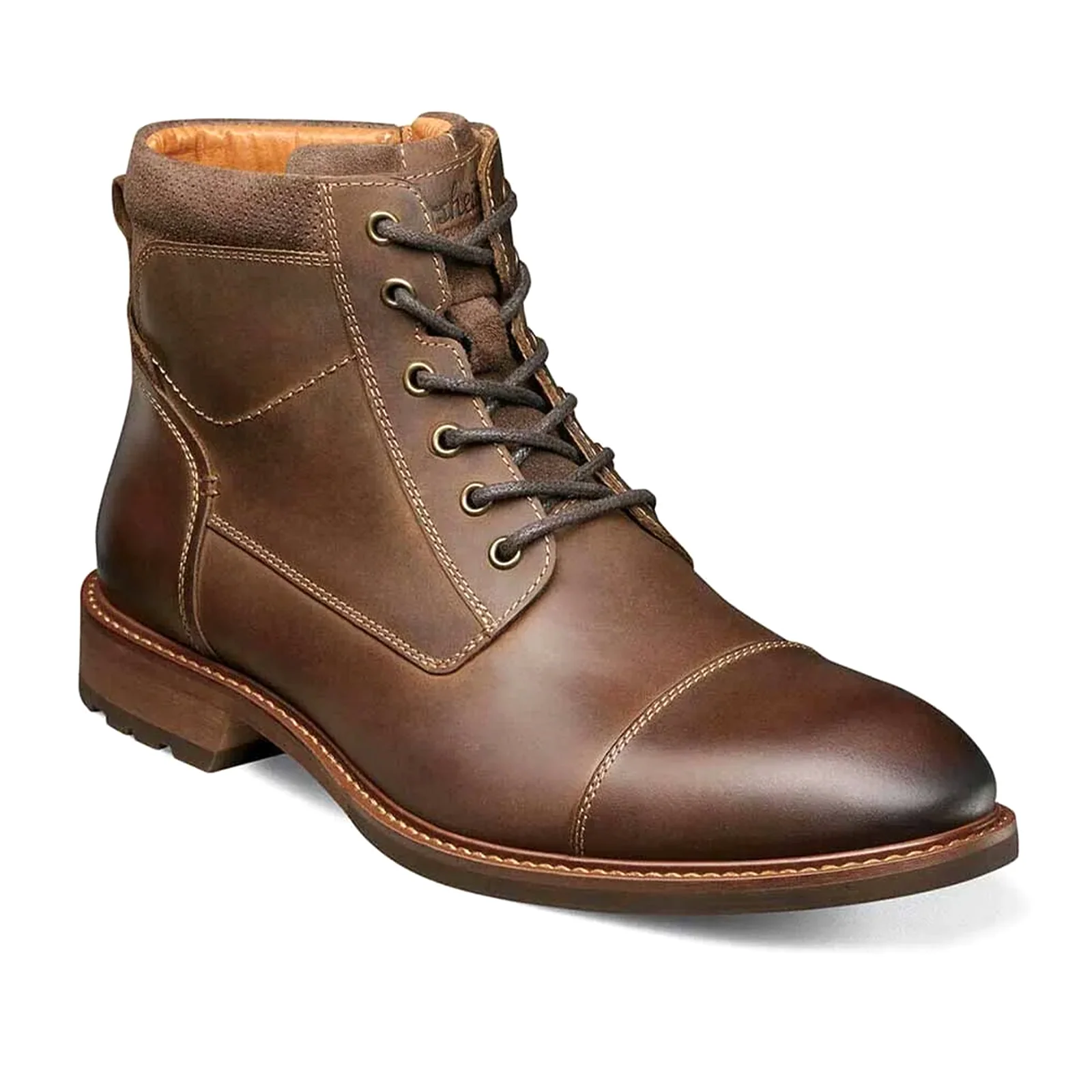 Florsheim Lodge Cap Toe Lace Up Boot (Men) - Brown Crazy Horse - Image 3