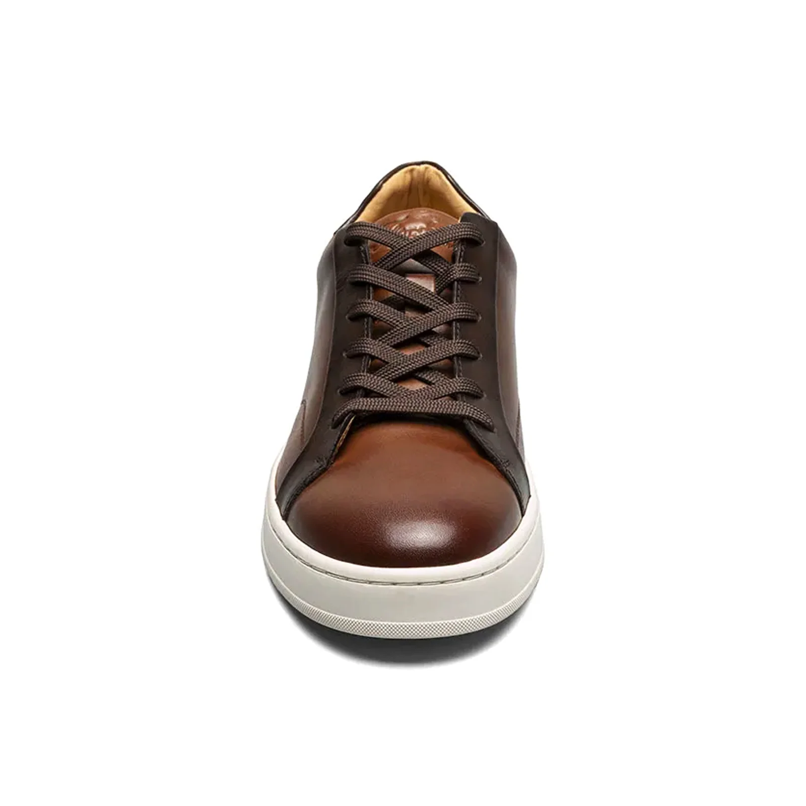 Florsheim Monopoli Lace To Toe Sneaker (Men) - Cognac/Brown Smooth with White Sole - Image 4