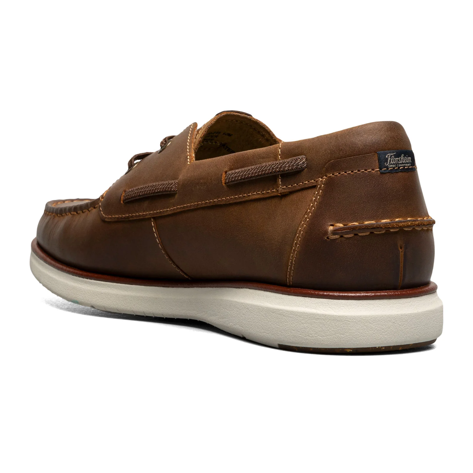 Florsheim Tropics Elastic Lace Moc Toe Boat Shoe (Men) - Brown Crazy Horse - Image 5