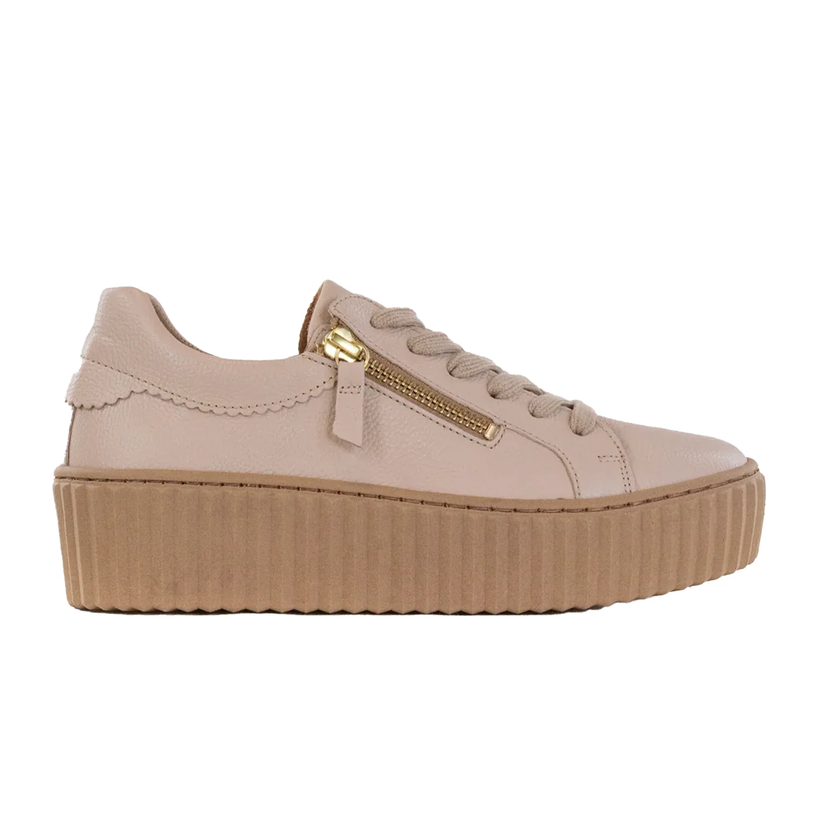 Gabor 200 Double Zip Platform Sneaker (Women) - Cervo/Sand