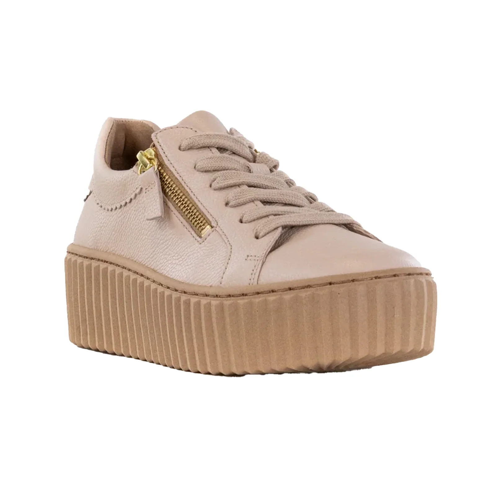 Gabor 200 Double Zip Platform Sneaker (Women) - Cervo/Sand - Image 3