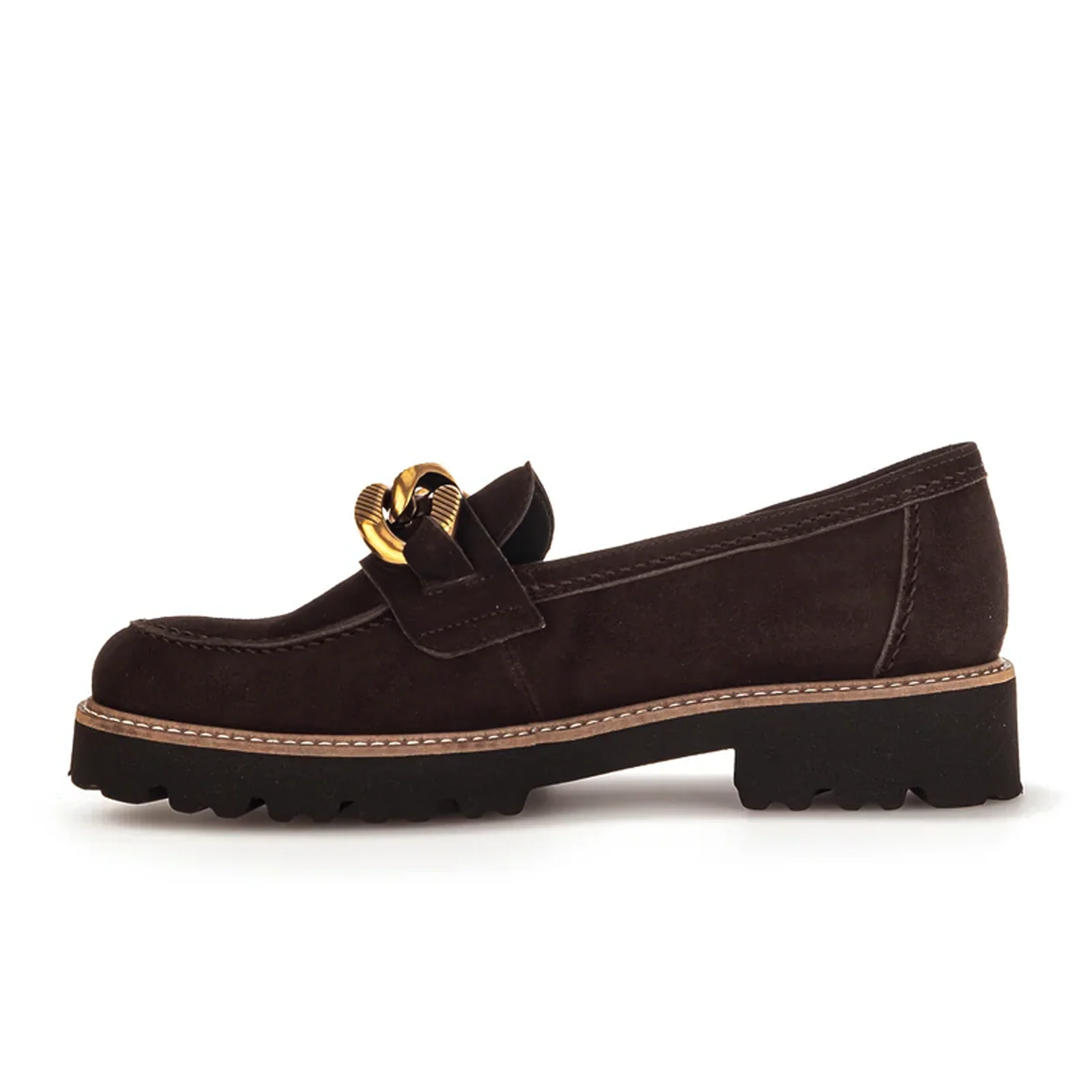Gabor 240 Chain Loafer (Women) - Chocolate Samtchevreau - Image 2