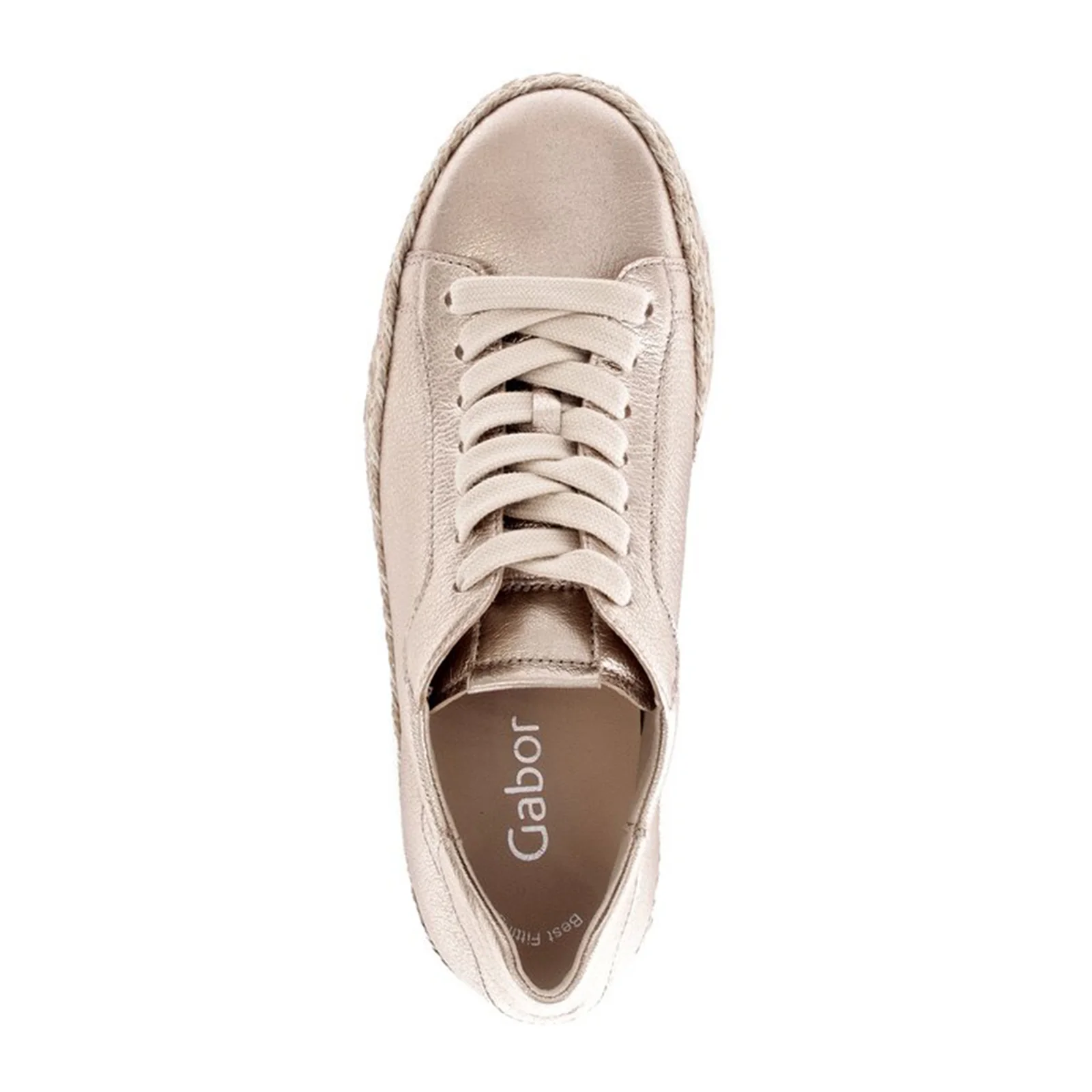 Gabor 270 Braided Jute Sneaker (Women) - Metal Cervo/Puder - Image 5