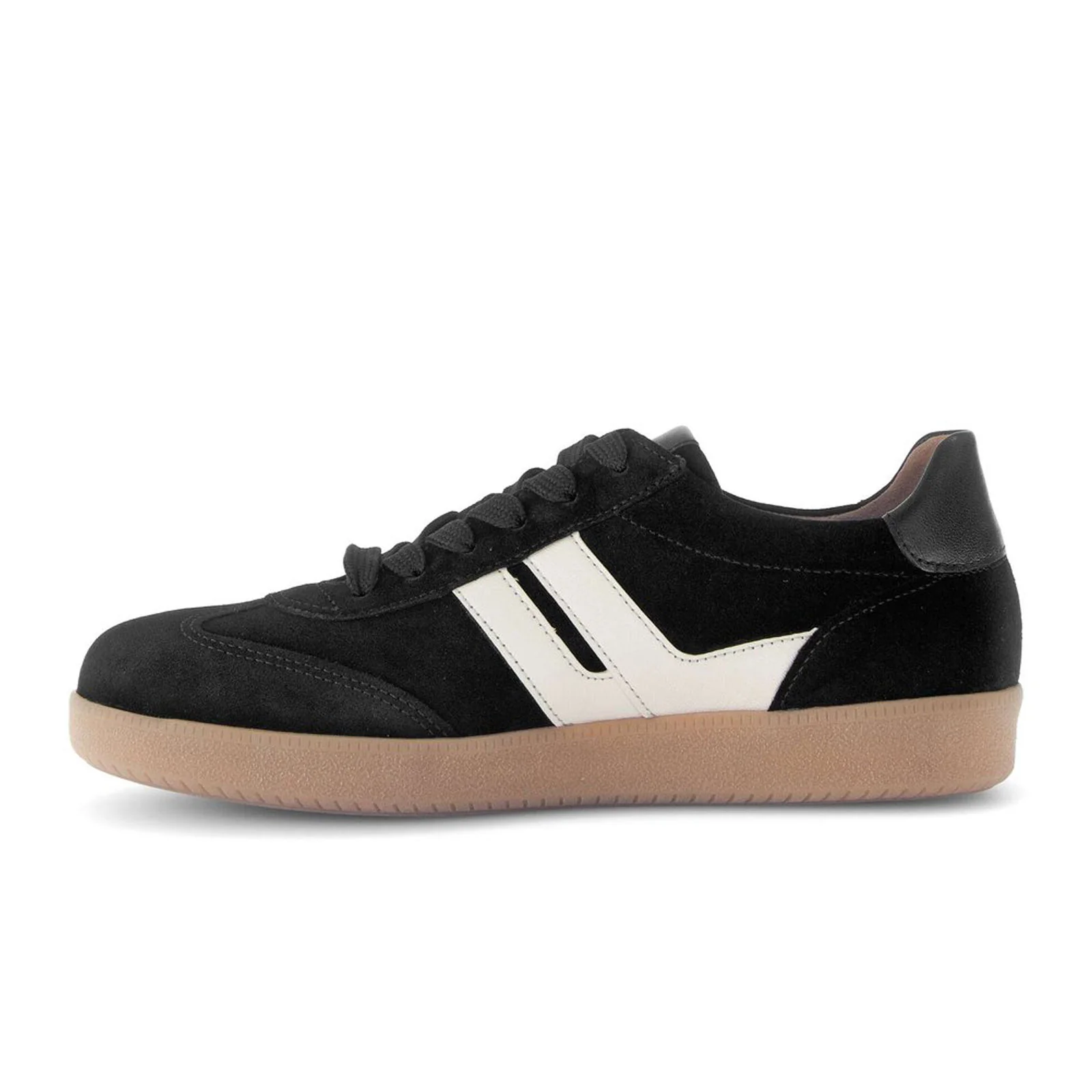 Gabor 300 Court Sneaker (Women) - Black Leather/Suede - Image 2