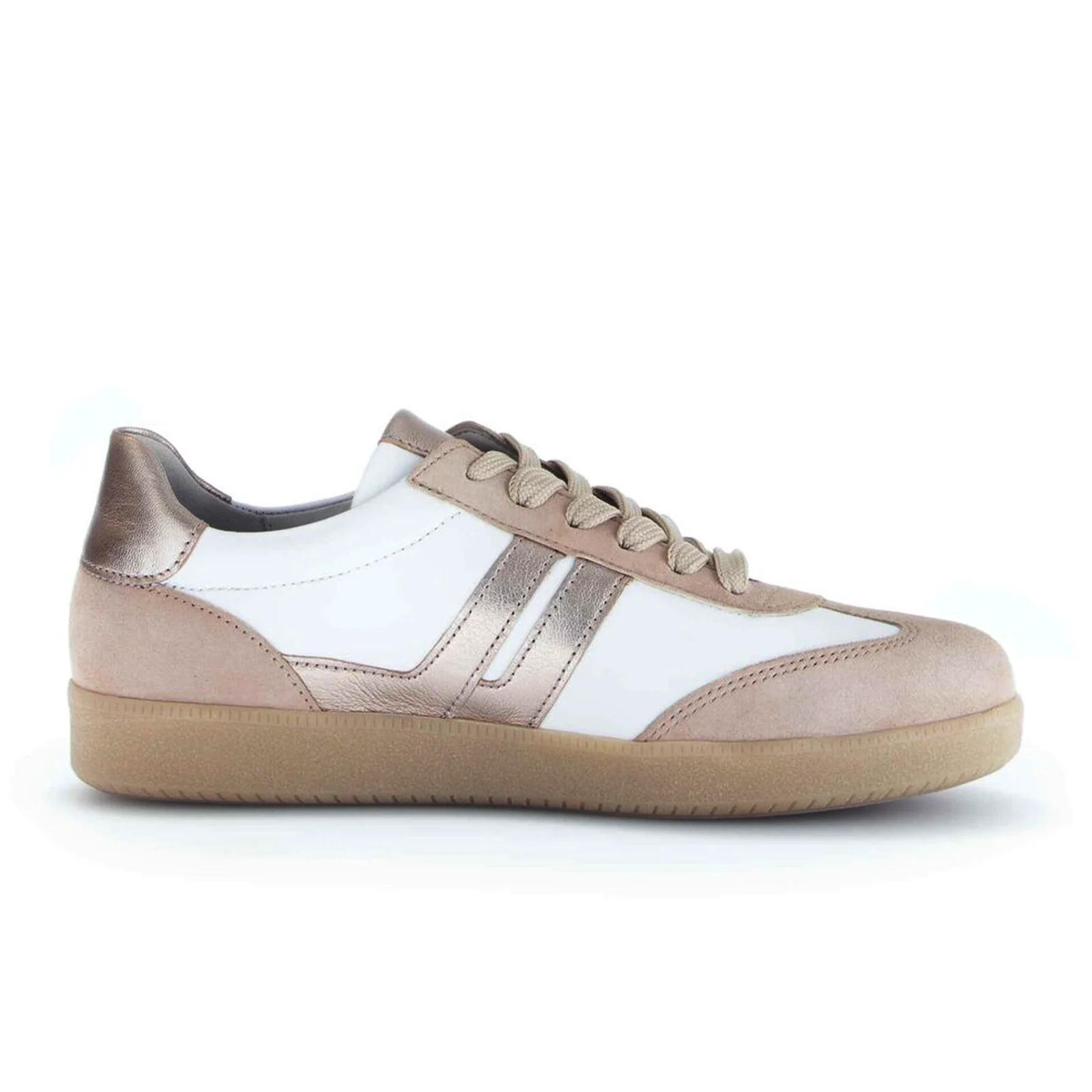 Gabor 300 Court Sneaker (Women) - Samtchevr/Nappa/Latte