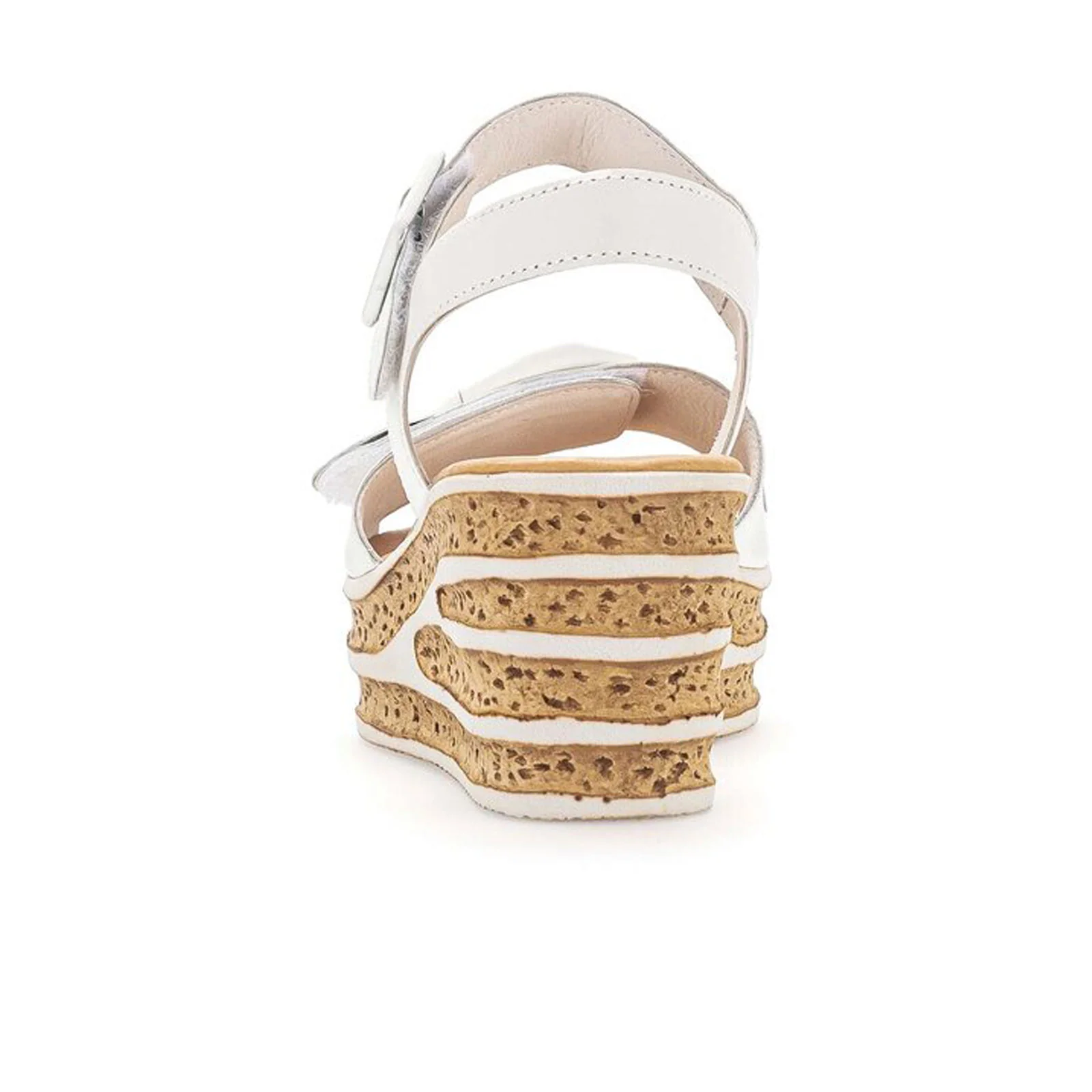 Gabor 653 Platform Wedge Sandal (Women) - White Lamn/Nappa - Image 4