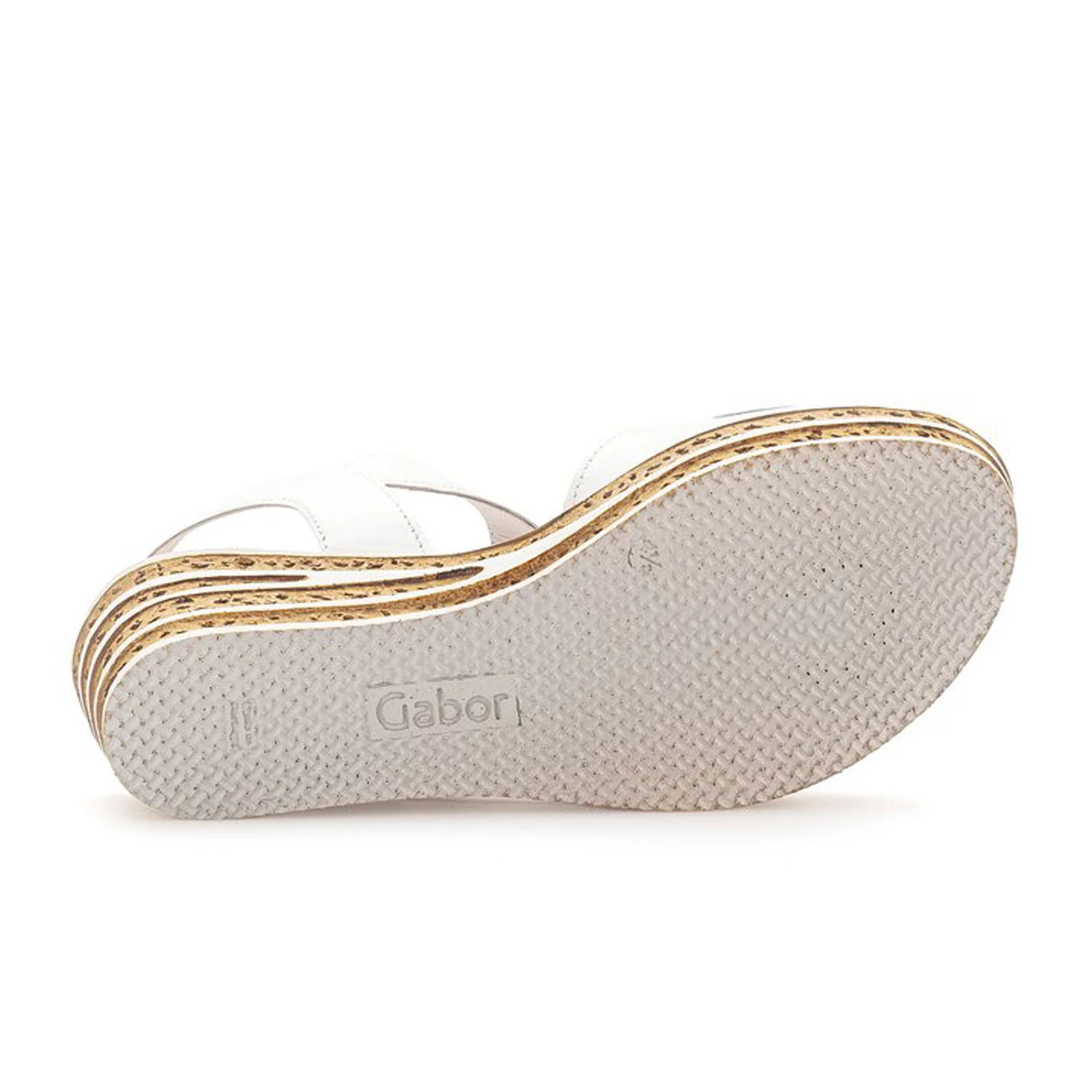Gabor 653 Platform Wedge Sandal (Women) - White Lamn/Nappa - Image 6