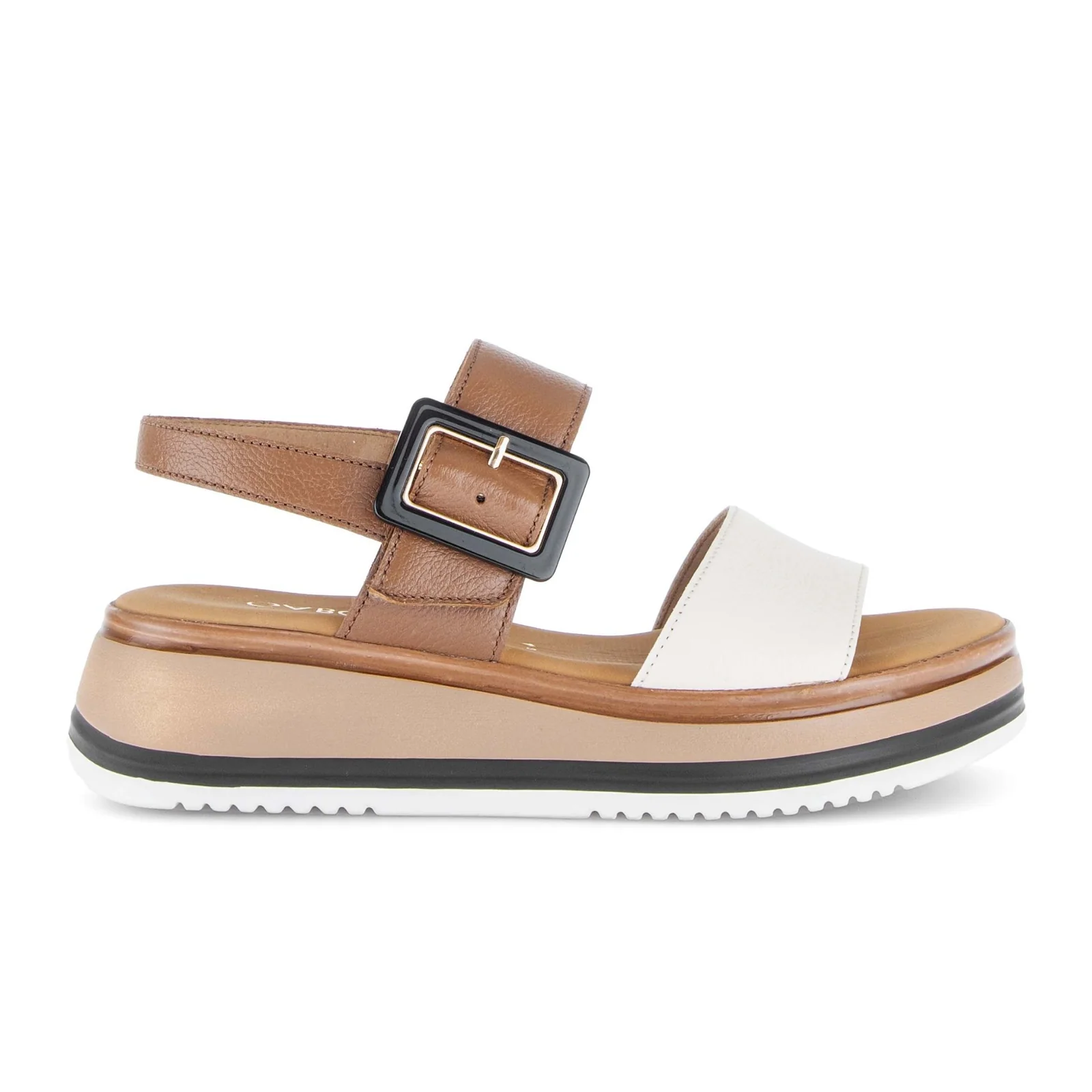 Gabor 744 Slingback Wedge Sandal (Women) - Cervo/Creme/Camel