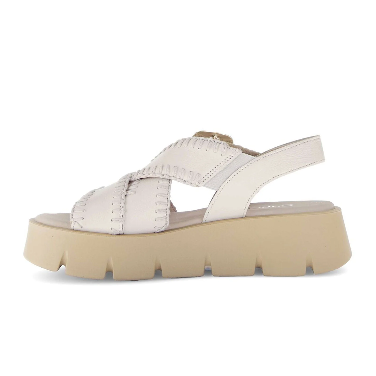 Gabor 751 Stitch Platform Backstrap Sandal (Women) - Cervo/Creme - Image 2