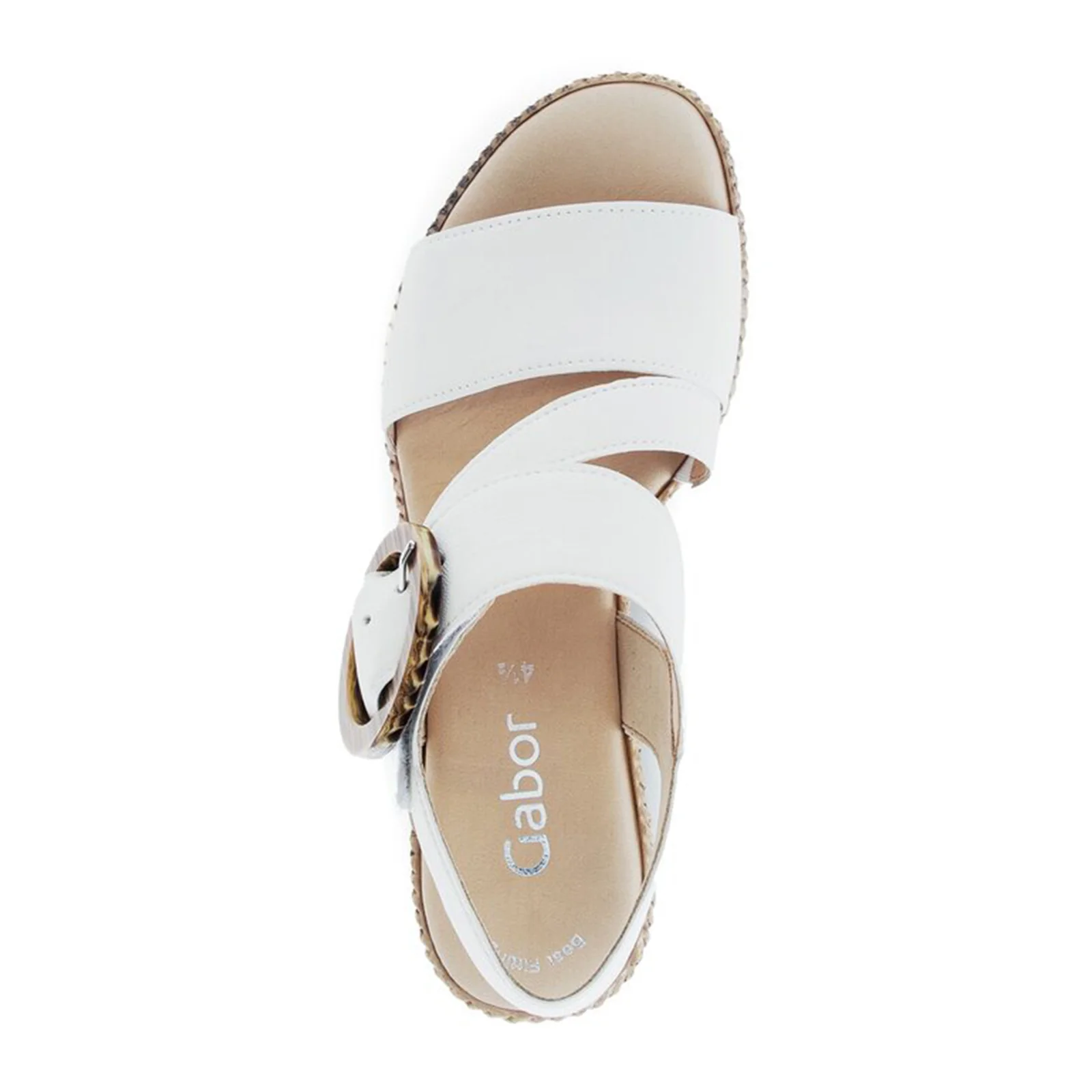 Gabor 770 Braided Wedge Sandal (Women) - Nappa Nava/Latte - Image 4