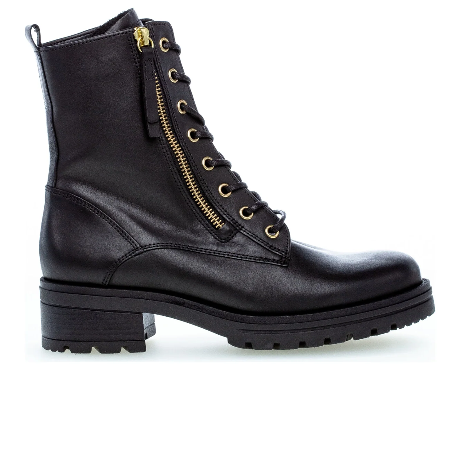Gabor 785 Zip Combat Boot (Women) - Schwarz