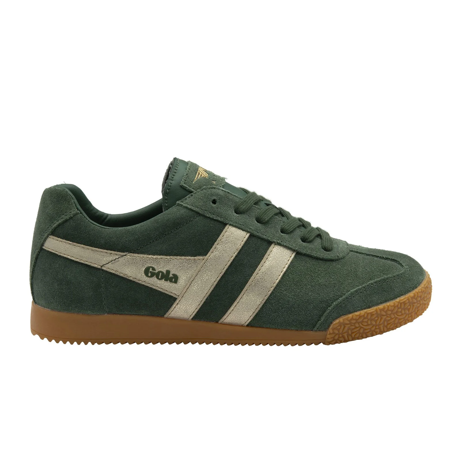 Gola Harrier Mirror Sneaker (Women) - Evergreen/Gold/Gum
