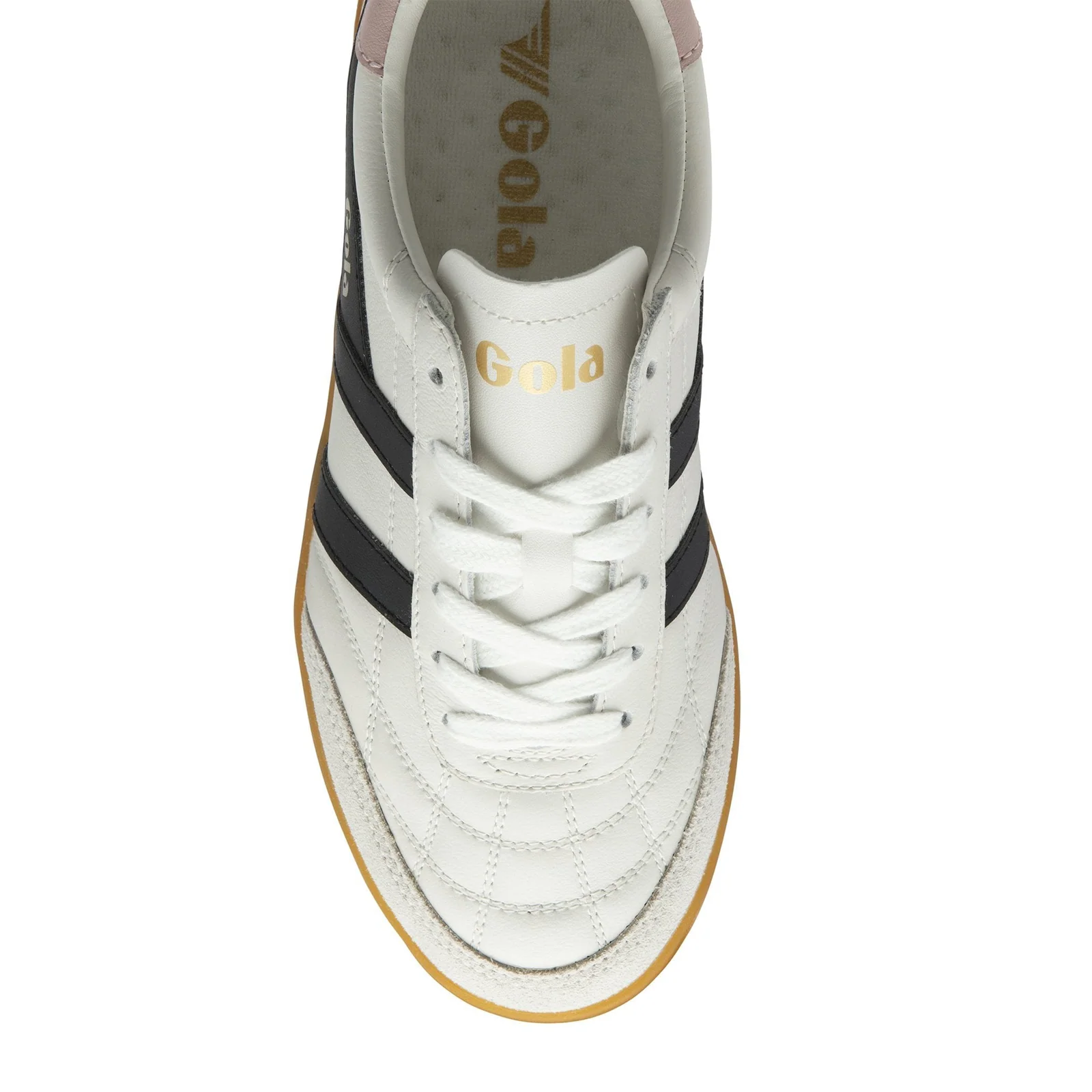 Gola Stadia Leather Sneaker (Women) - White/Black/Chalk Pink/Gum - Image 4