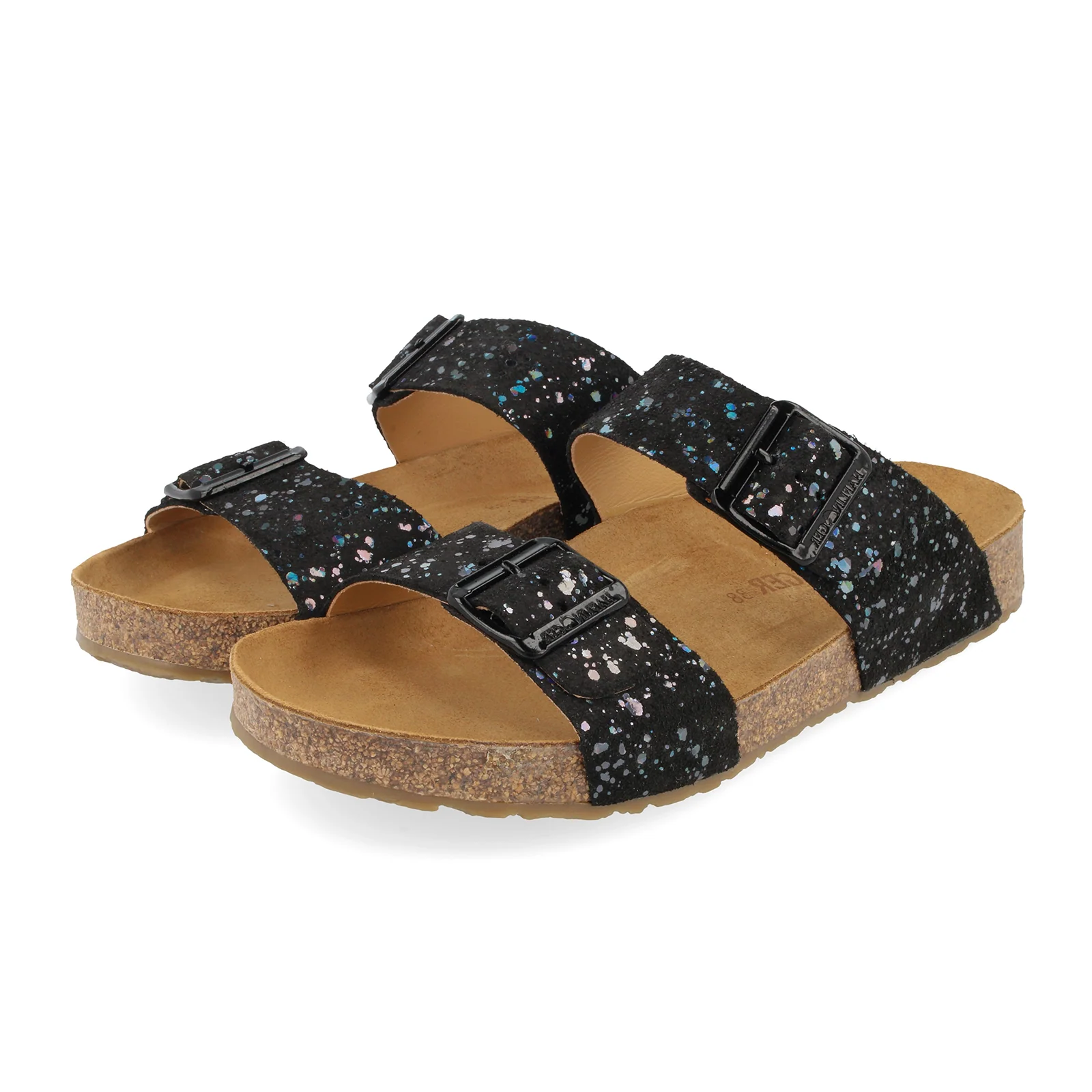 Haflinger Andrea Slide Sandal (Women) - Black Speckle - Image 2
