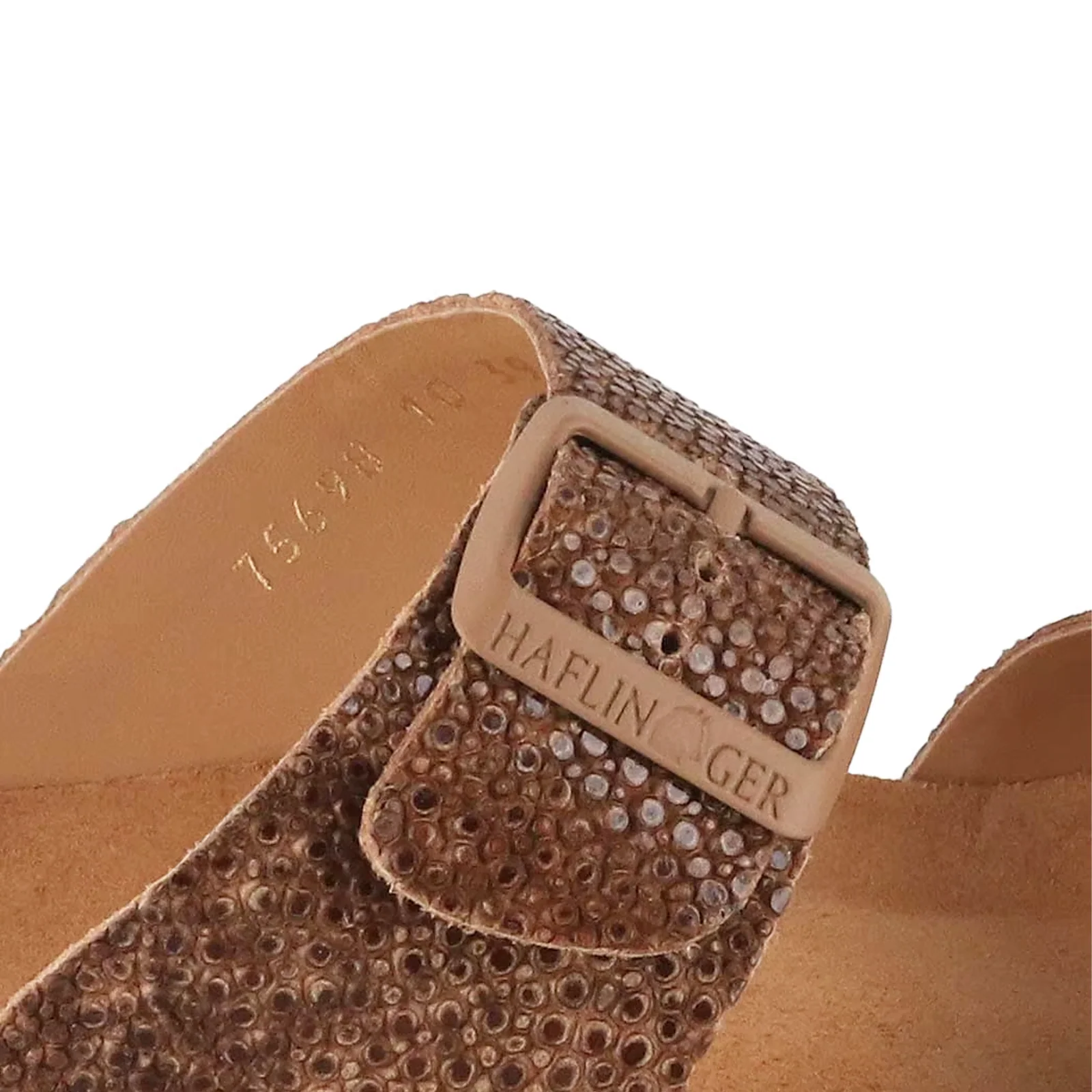 Haflinger Andrea Slide Sandal (Women) - Brown Raie - Image 2