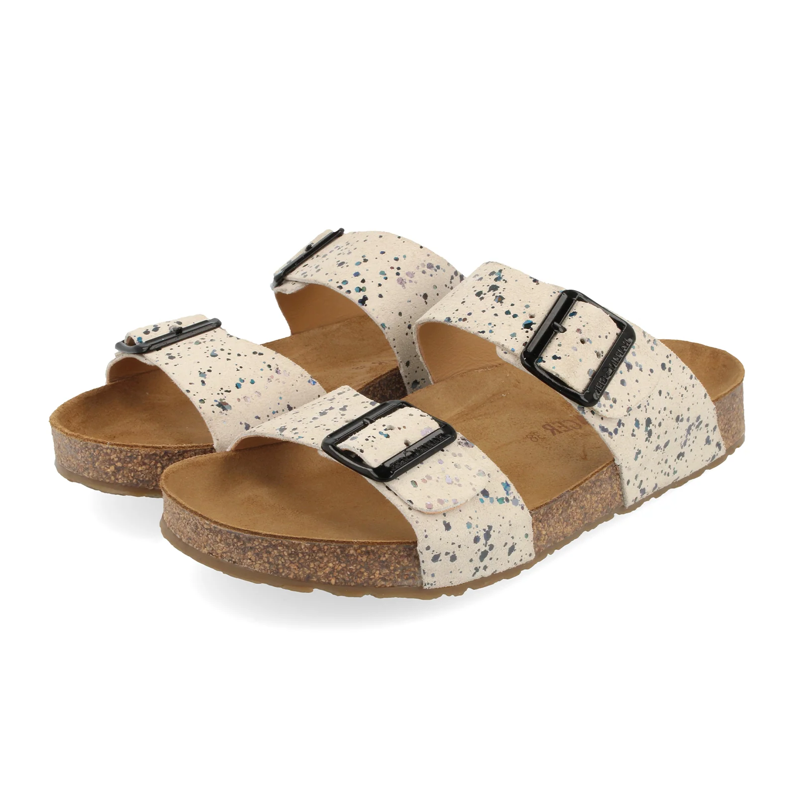 Haflinger Andrea Slide Sandal (Women) - Panna Speckle - Image 2