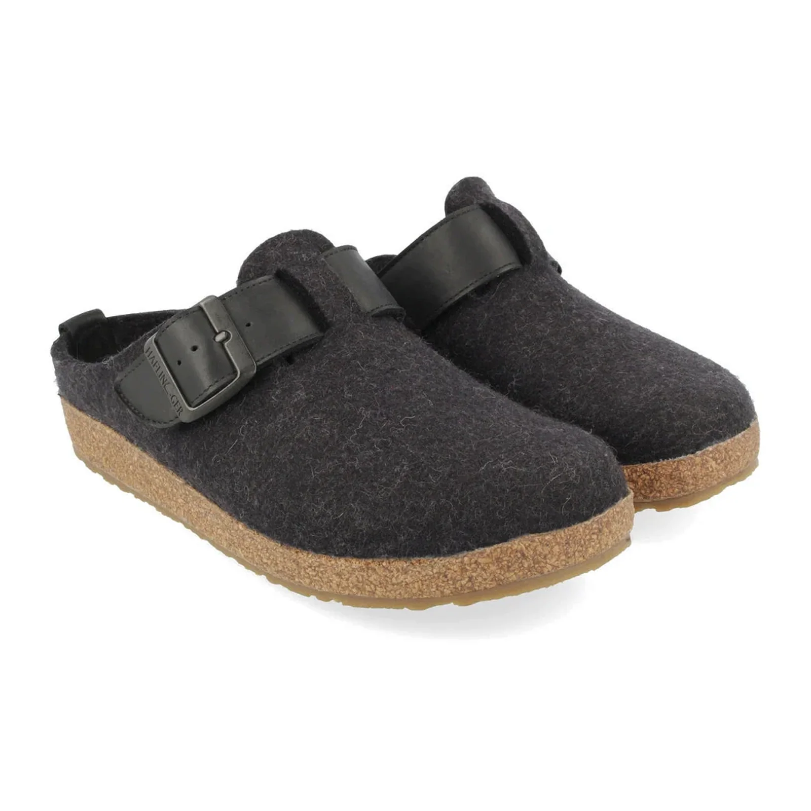Haflinger Buckle Clog (Unisex) - Charcoal