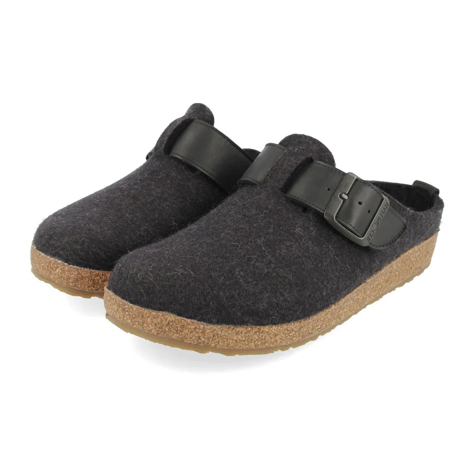 Haflinger Buckle Clog (Unisex) - Charcoal - Image 2