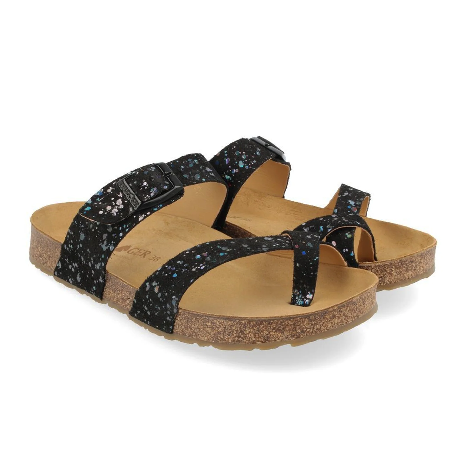 Haflinger Juno Sandal (Women) - Black Speckle