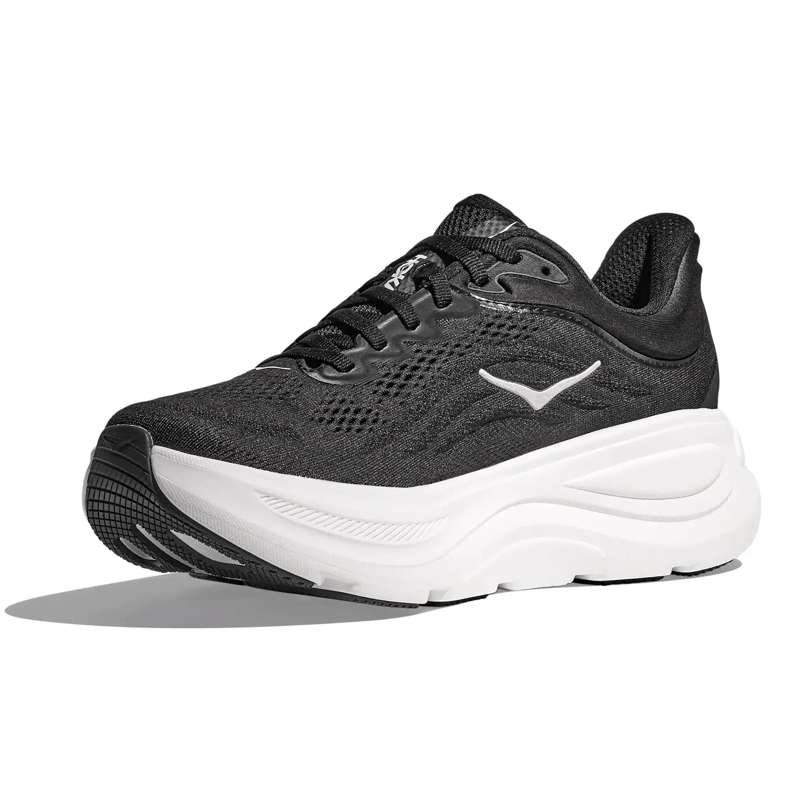 Hoka Bondi 9 Running Shoe (Women) - Black/White - Image 2