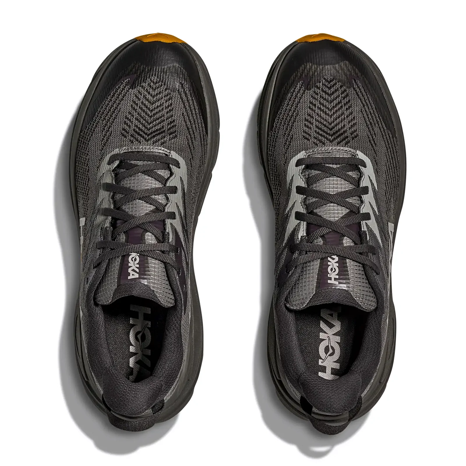 Hoka Challenger 8 GTX Trail Running Shoe (Men) - Asphalt Grey/Varsity Yellow - Image 6