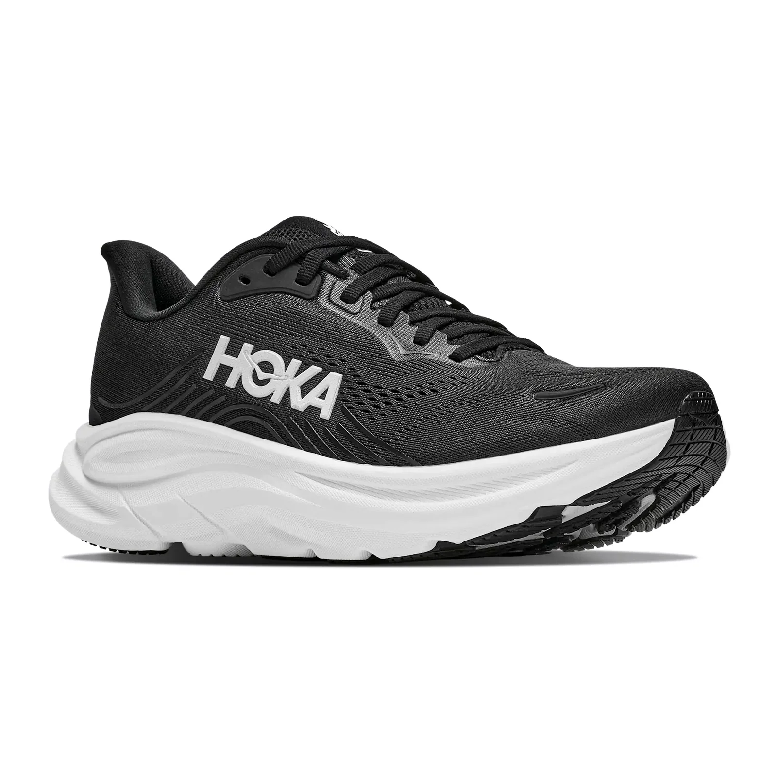 Hoka Clifton 11 Running Shoe (Men) - Black/White - Image 3