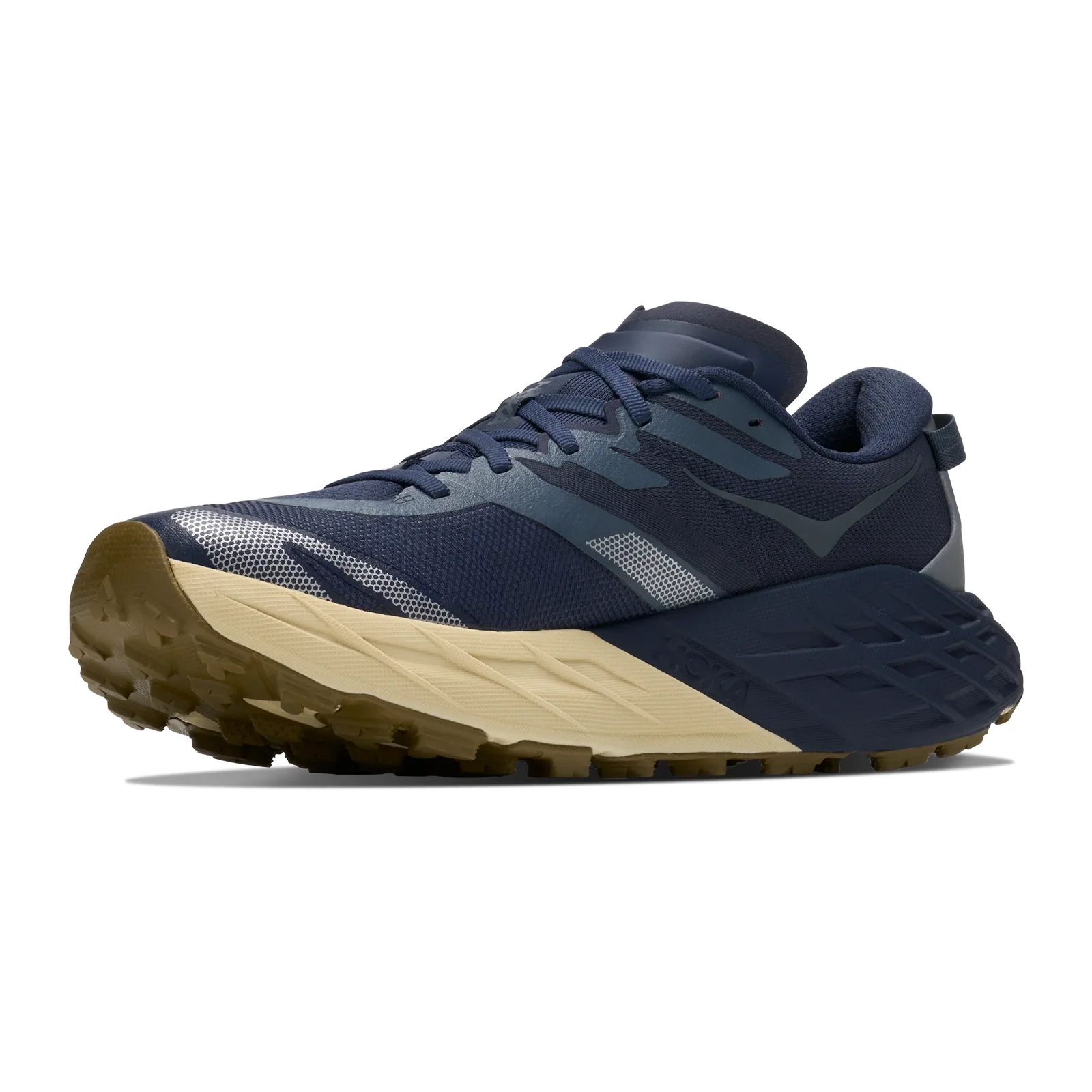 Hoka Speedgoat 7 Trail Running Shoe (Men) - Varsity Navy/Barley Flour - Image 4