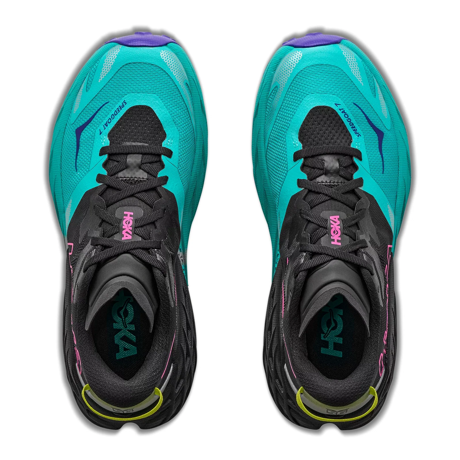 Hoka Speedgoat 7 Trail Running Shoe (Women) - Black/Electric Aqua - Image 6