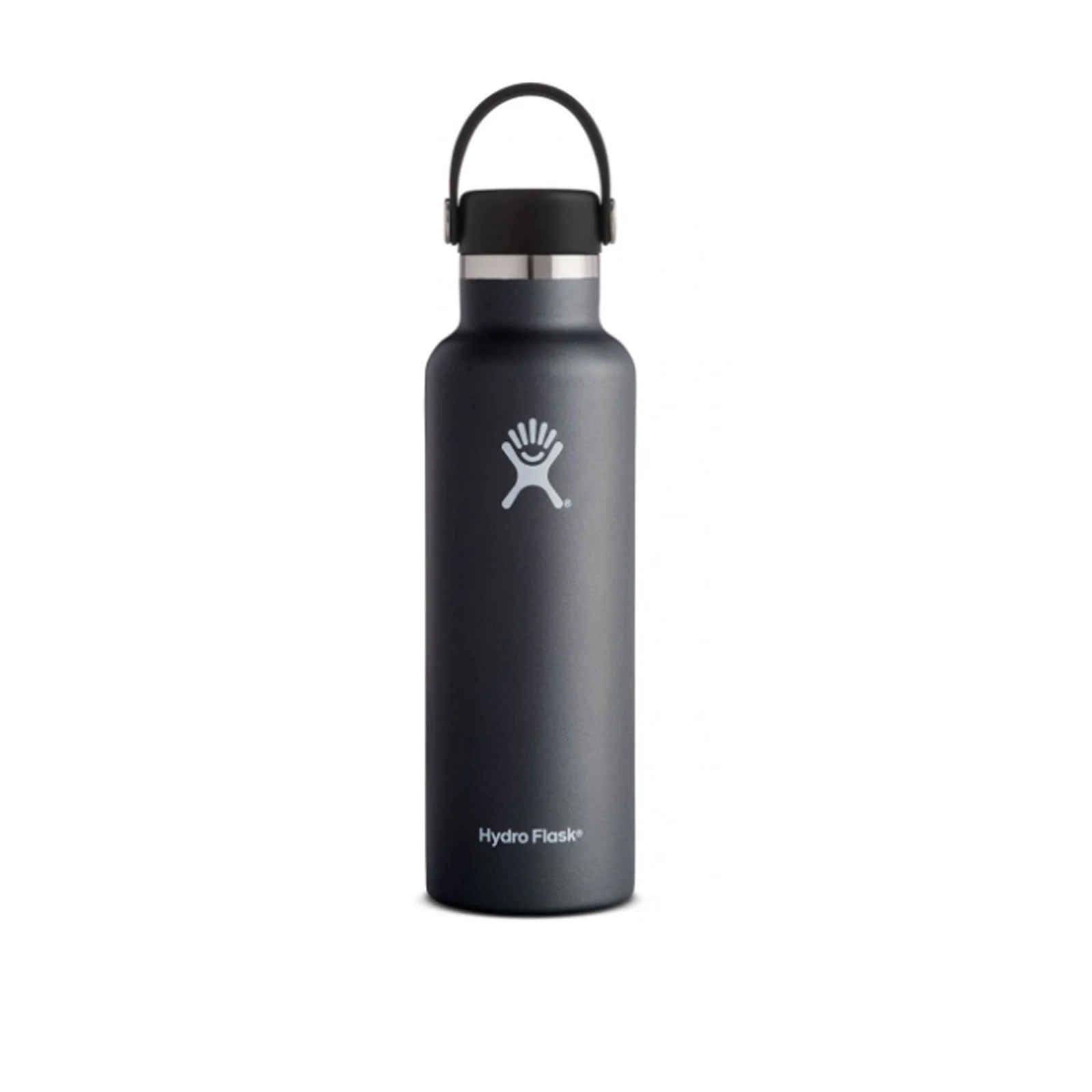 HydroFlask Standard Mouth Water Bottle with Flex Cap 21 oz - Black