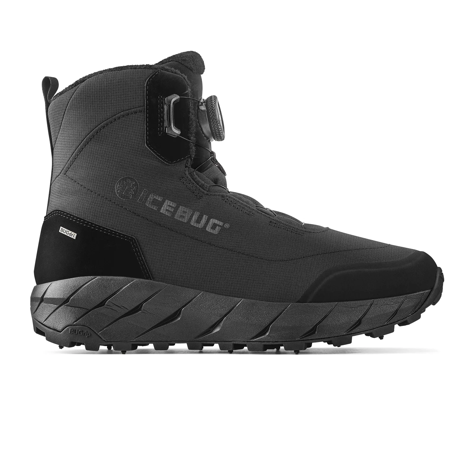 Icebug Alne BUGrip Hiking Boot (Unisex) - Black with Studs