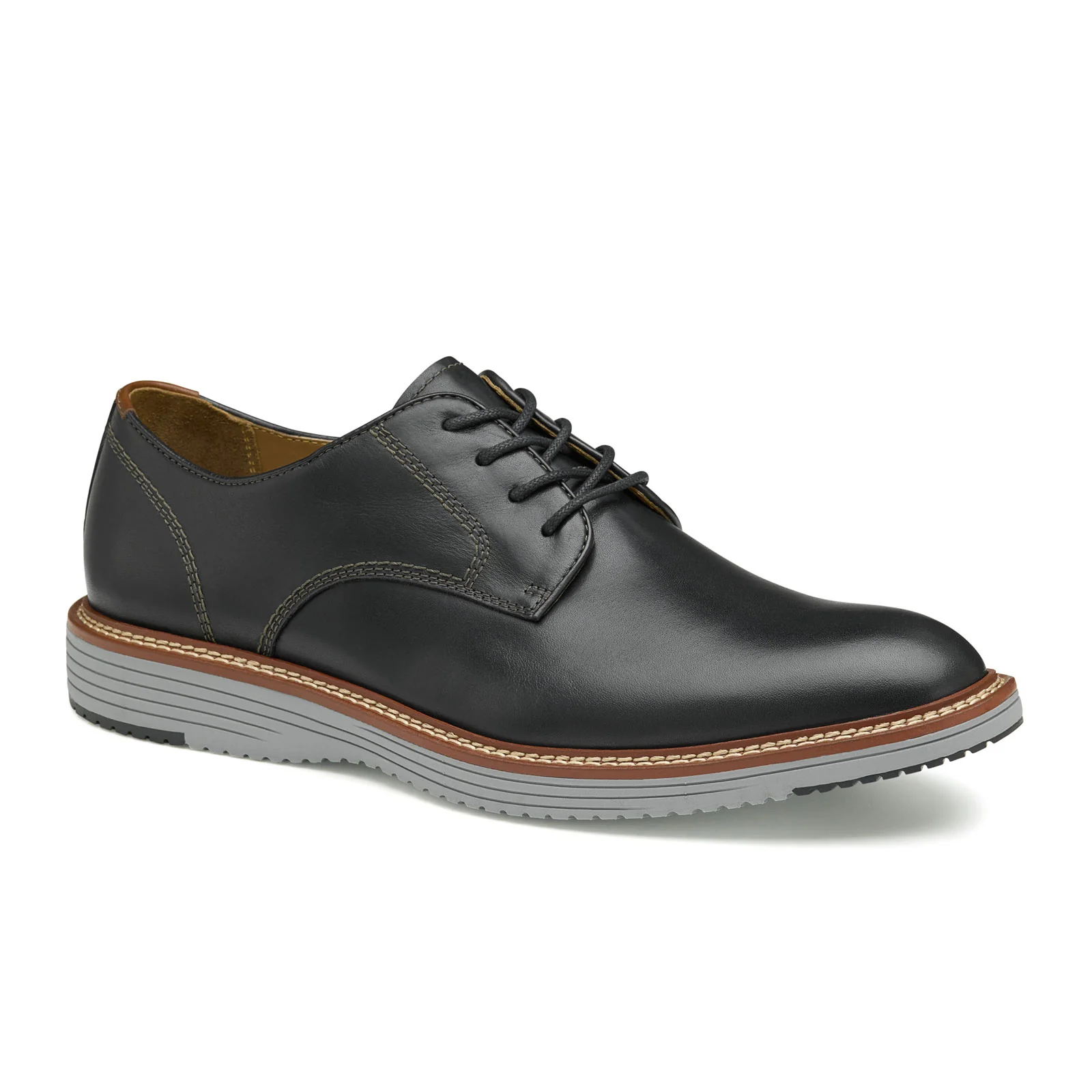 Johnston & Murphy Upton Plain Toe Oxford (Men) - Black Full Grain - Image 2
