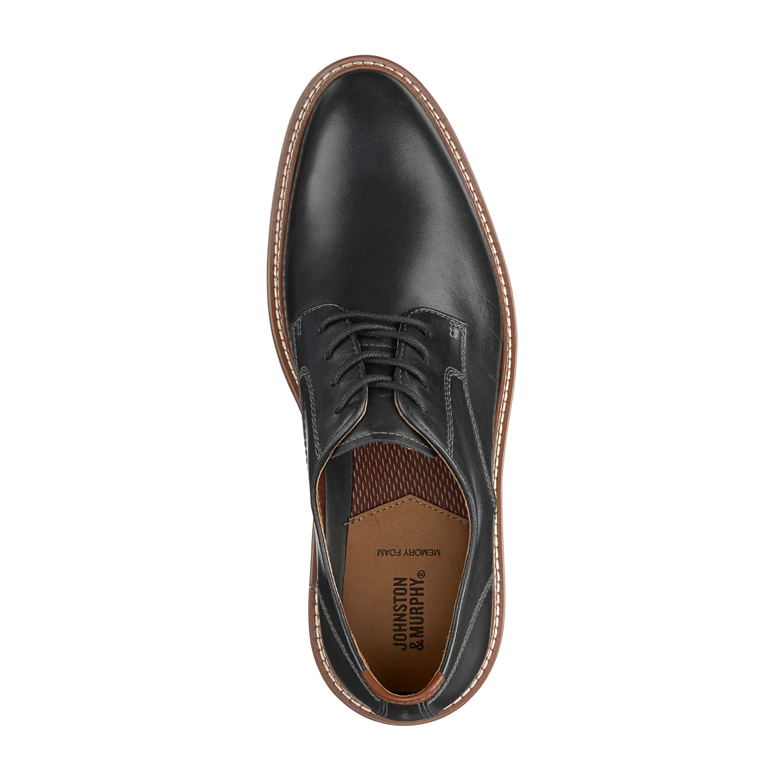 Johnston & Murphy Upton Plain Toe Oxford (Men) - Black Full Grain - Image 4