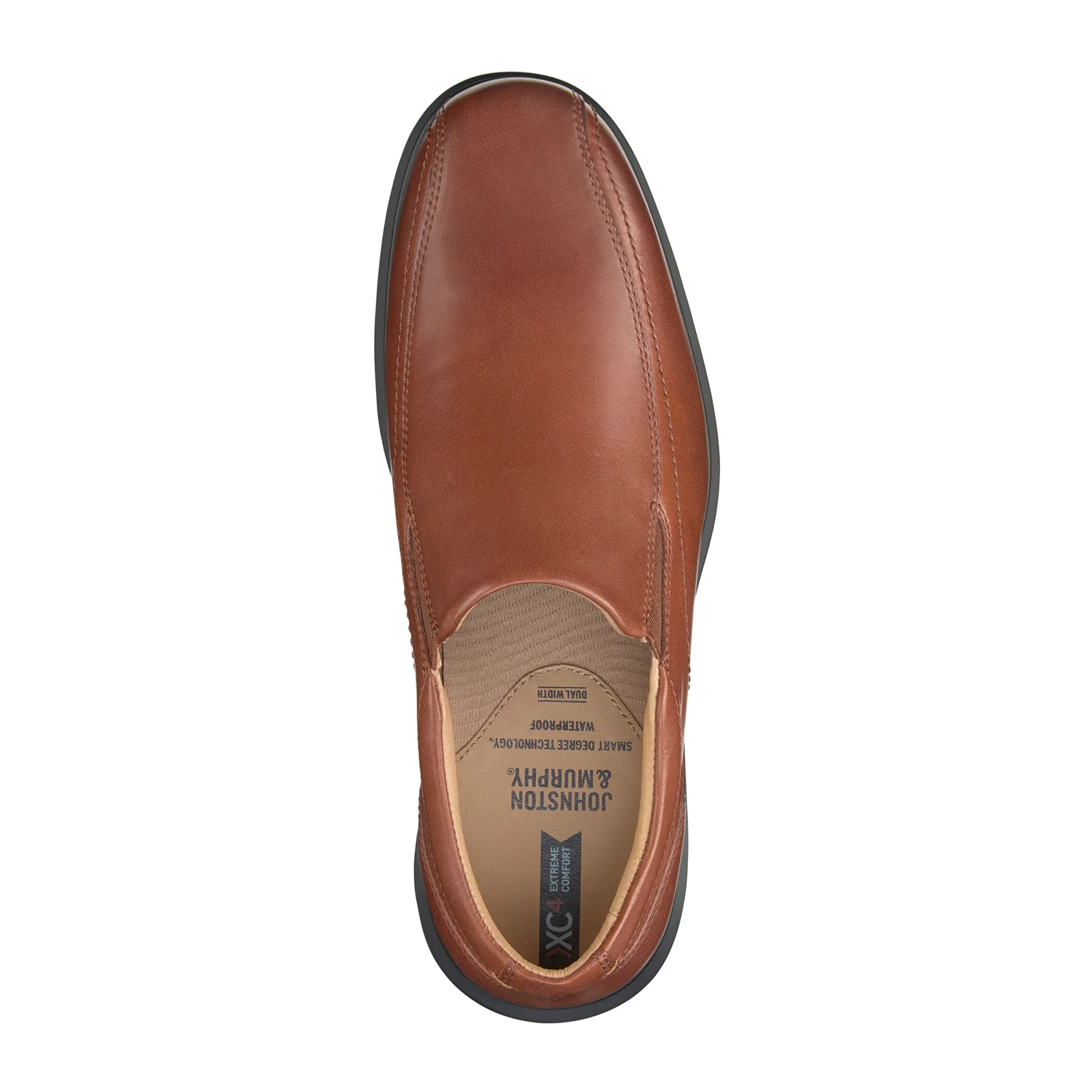Johnston & Murphy XC4 Stanton Runoff Venetian Slip On (Men) - Red Brown Waterproof Full Grain - Image 3