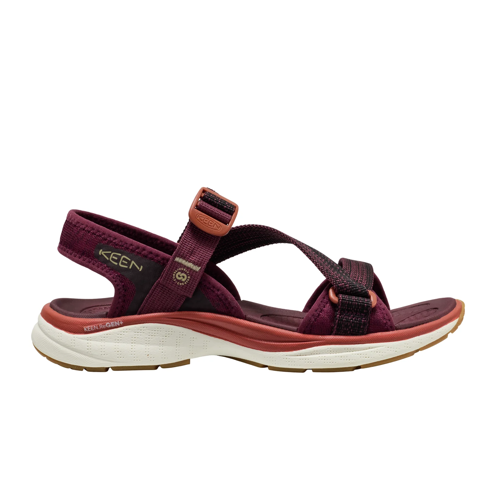 Keen Leiki Open Toe Sandal (Women) - Fig/Burnt Brick