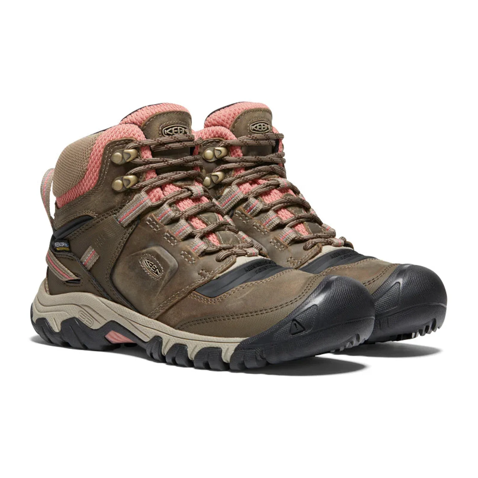 Keen Ridge Flex Mid Waterproof Boot (Women) - Timberwolf/Brick Dust - Image 2