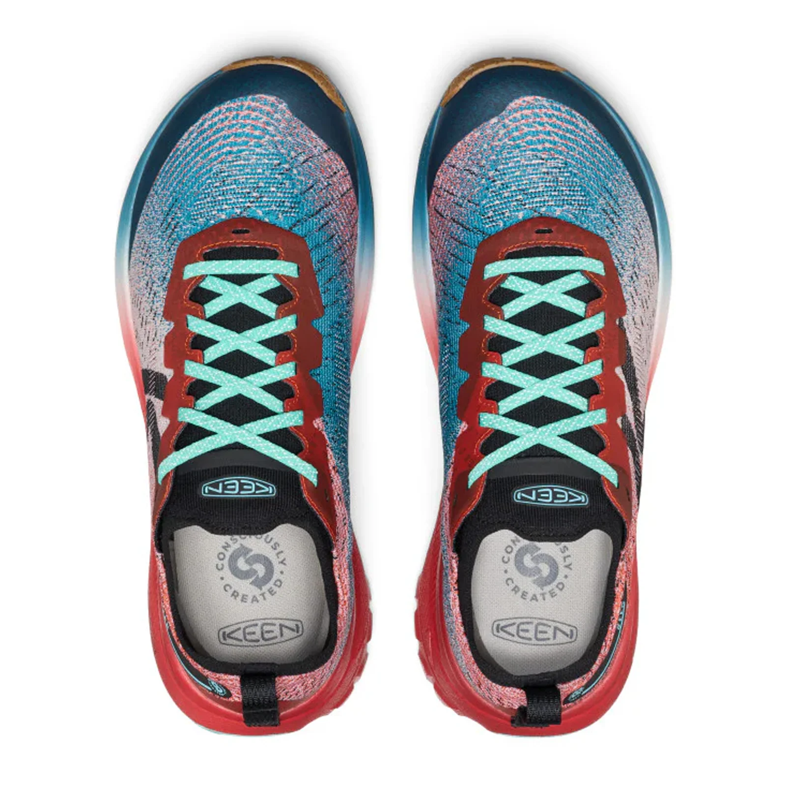Keen Seek Trail Running Shoe (Men) - Grenadine/Ocean Depths - Image 4