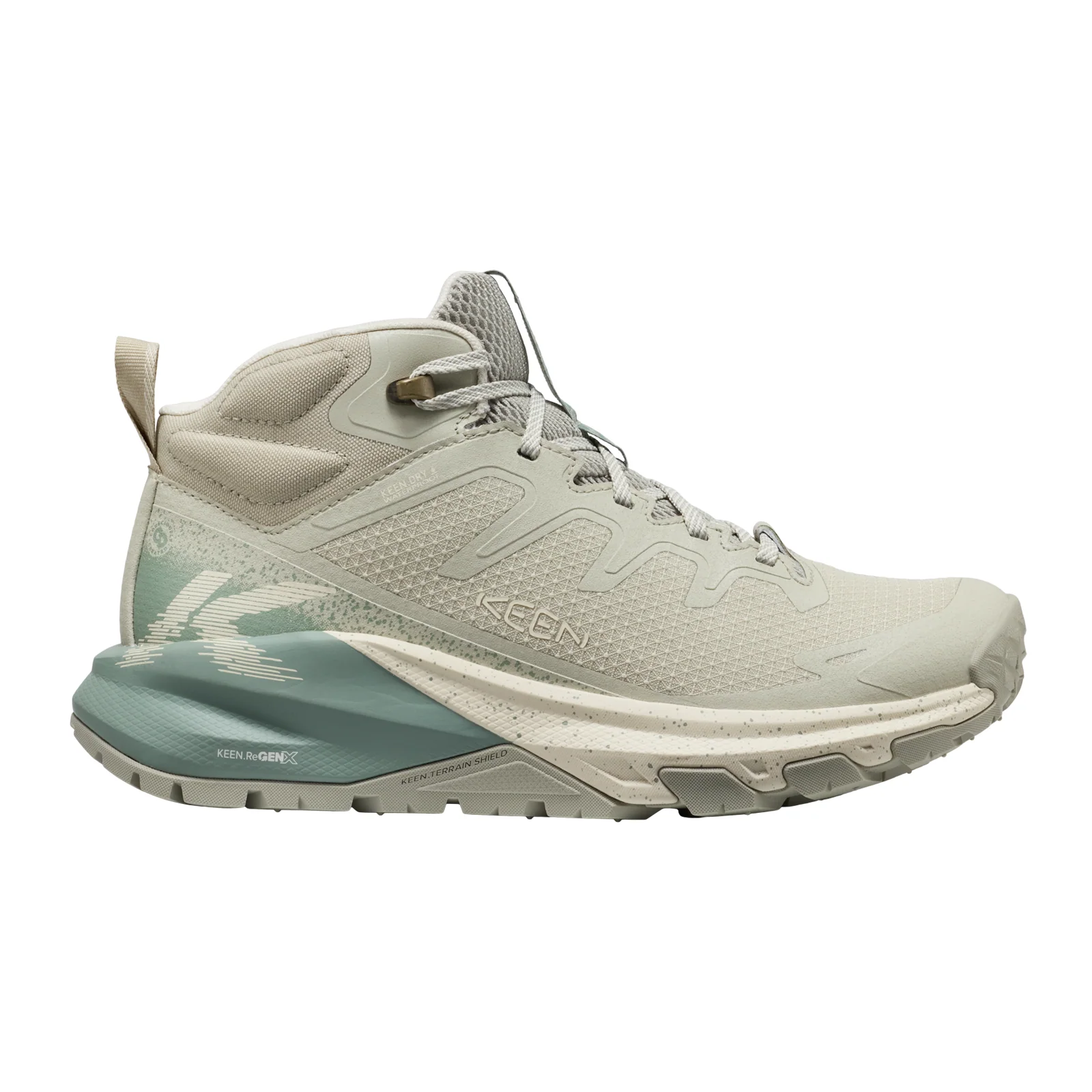 Keen Targhee Apex Mid Waterproof Hiking Boot (Women) - Abbey Stone/Birch