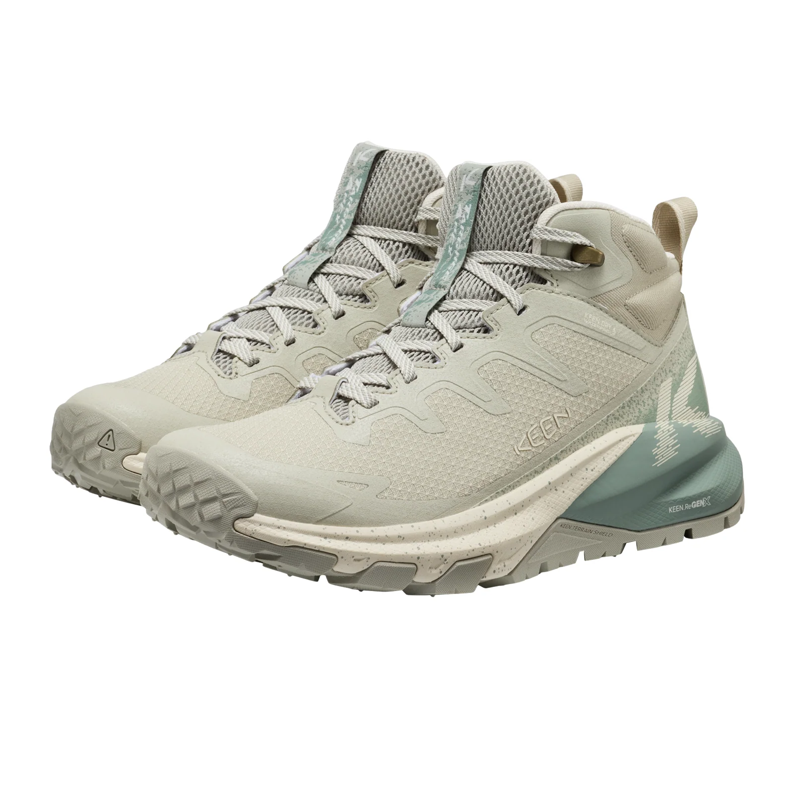 Keen Targhee Apex Mid Waterproof Hiking Boot (Women) - Abbey Stone/Birch - Image 3
