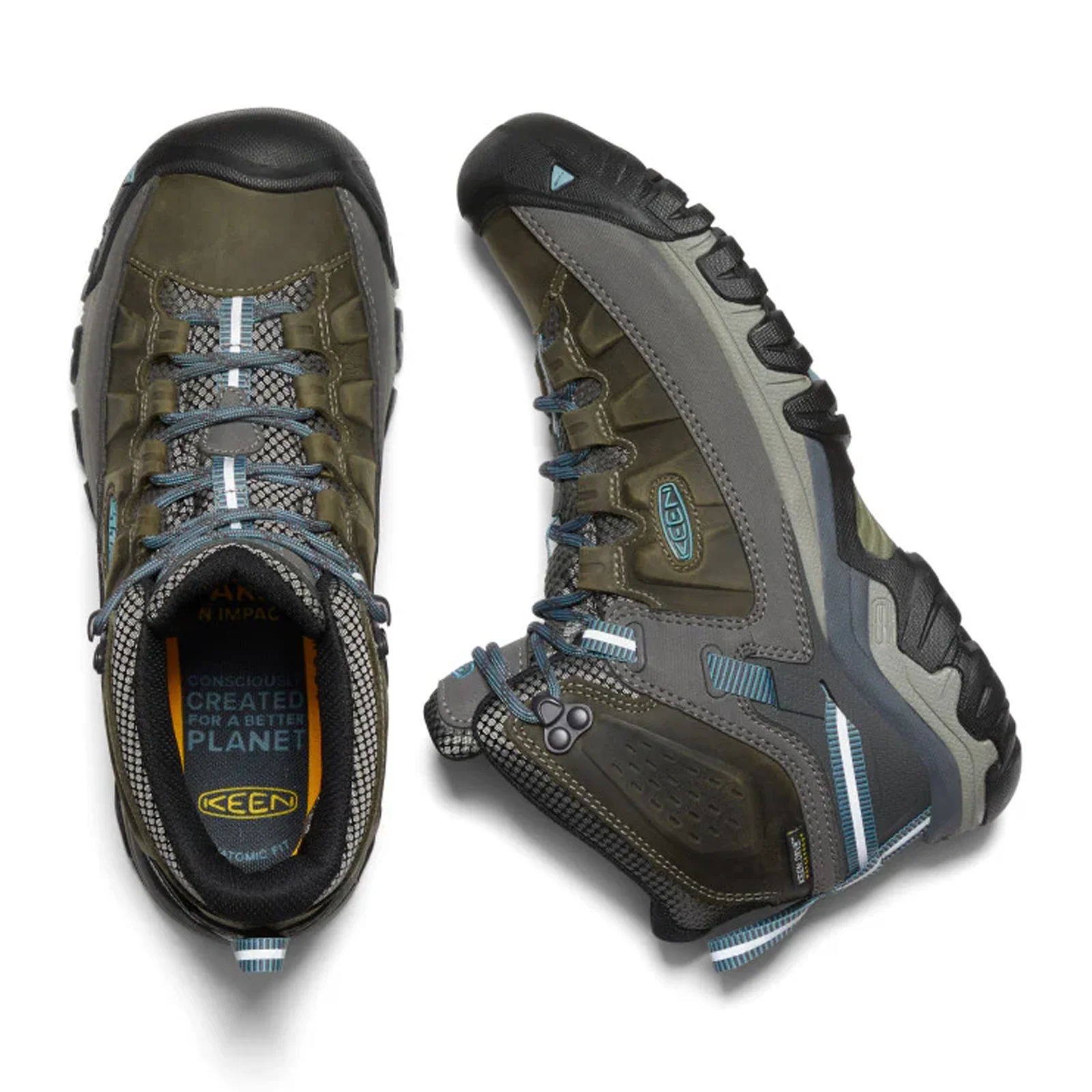 Keen Targhee III Waterproof Mid Hiking Boot (Women) - Magnet/Atlantic Blue - Image 4