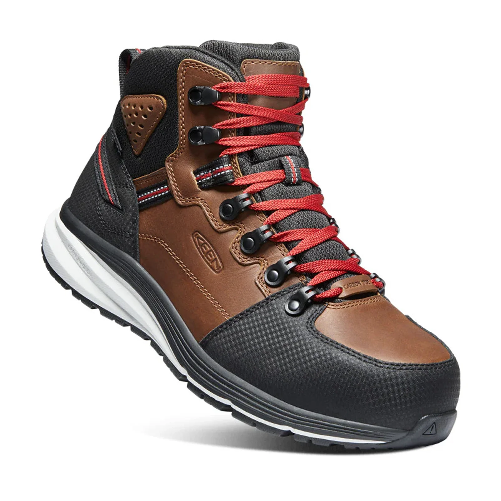 Keen Utility Red Hook Carbon Fiber Toe Mid Work Boot (Men) - Tobacco/Black - Image 4