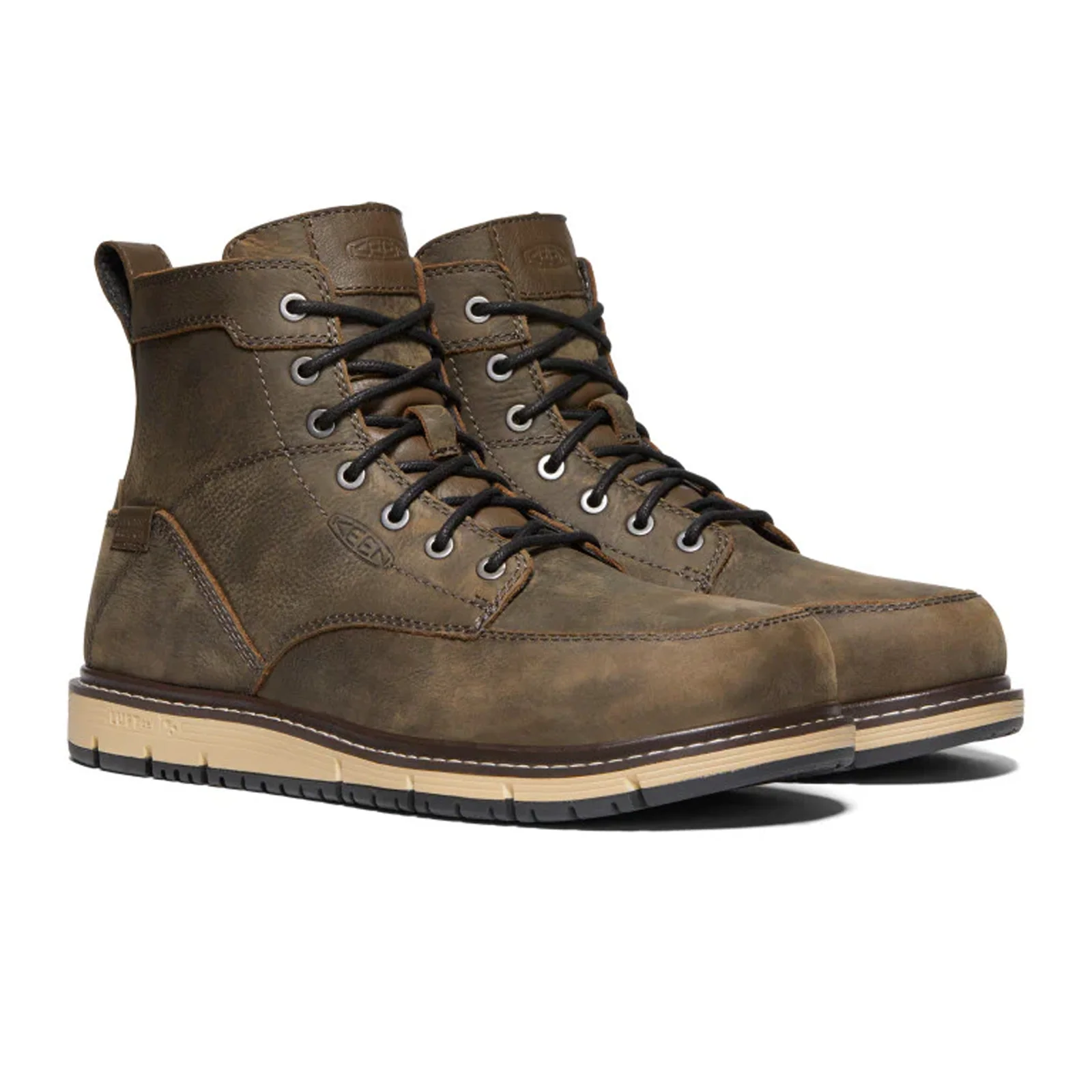 Keen Utility San Jose 6" Waterproof Aluminum Toe Work Boot (Men) - Cascade Brown/Black - Image 3