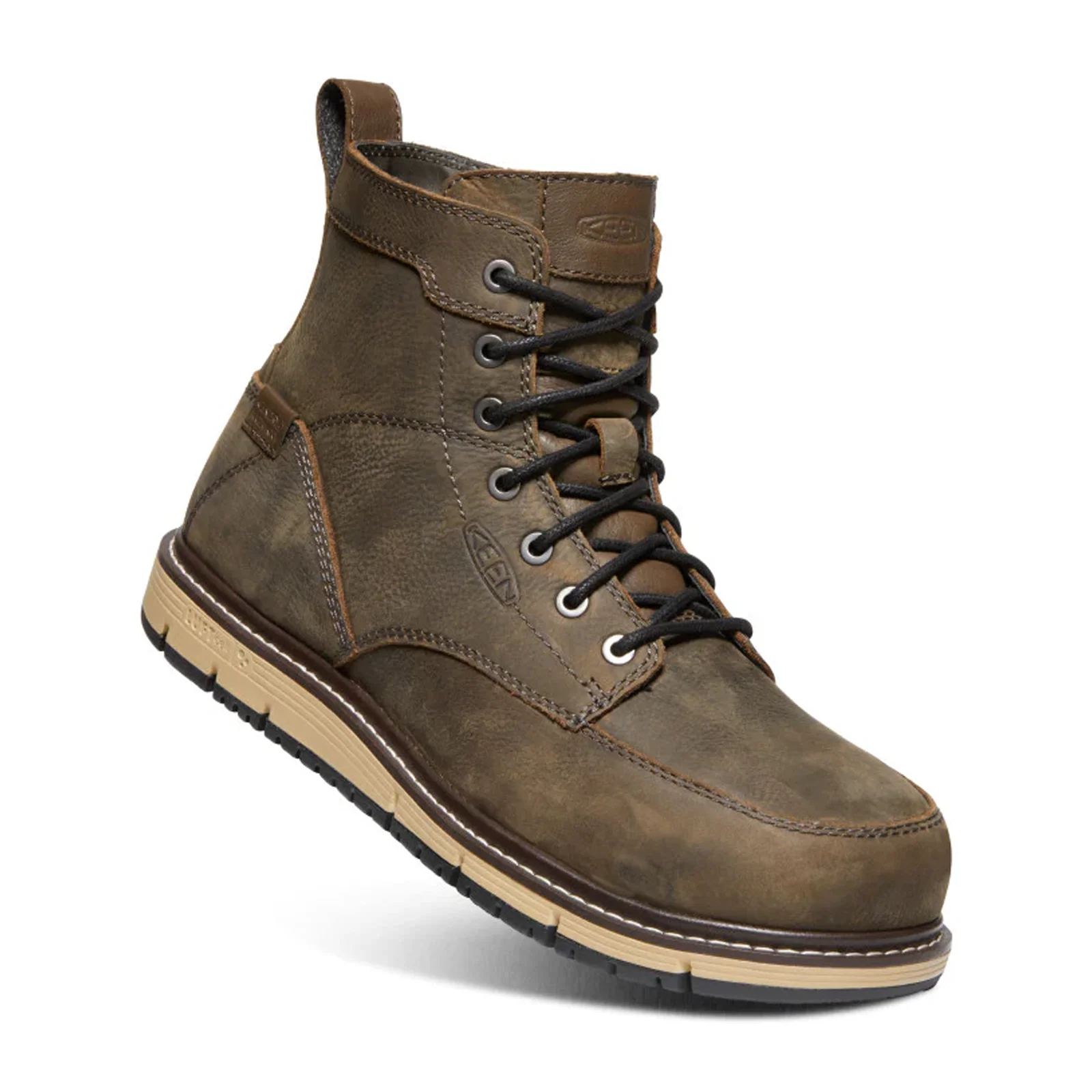 Keen Utility San Jose 6" Waterproof Aluminum Toe Work Boot (Men) - Cascade Brown/Black - Image 4