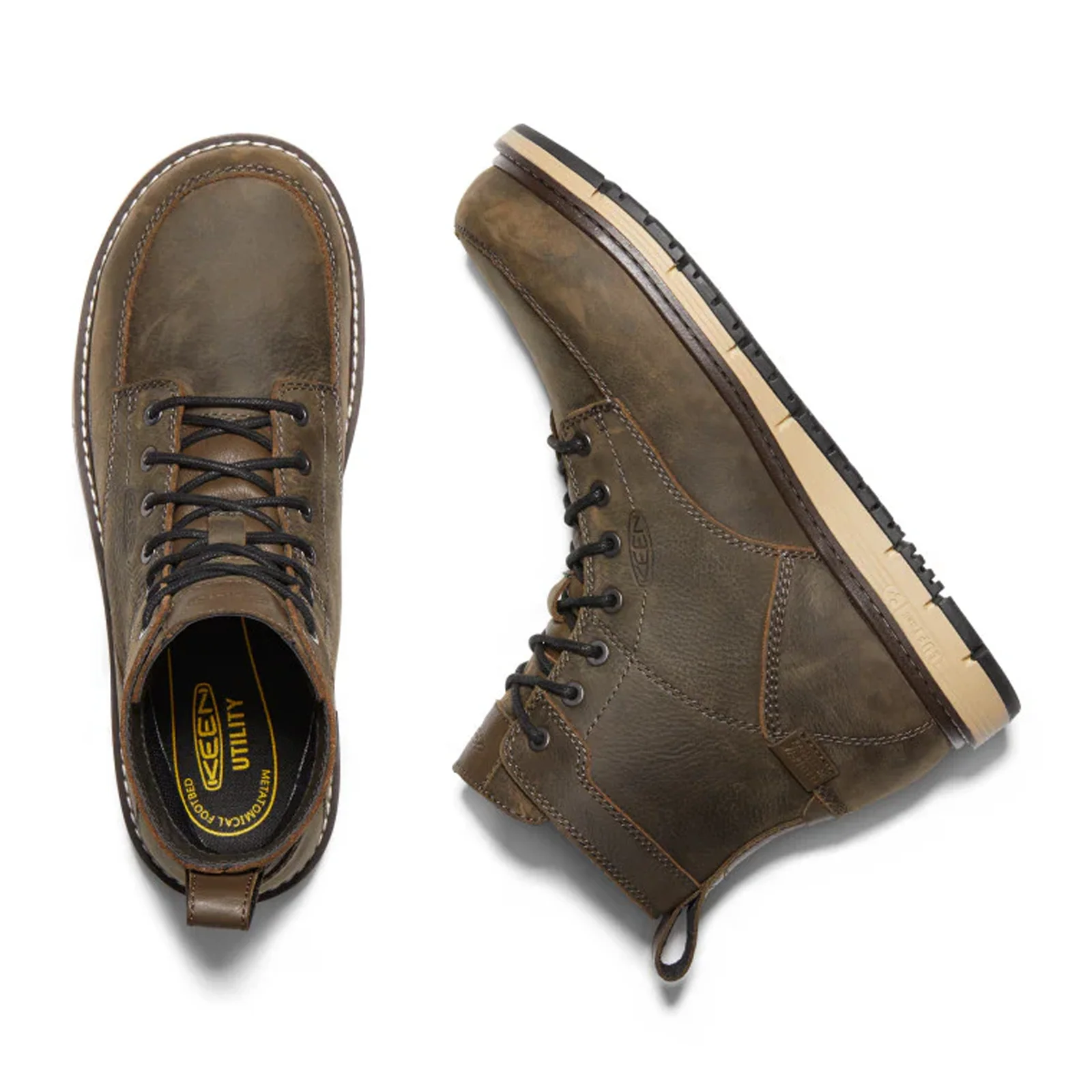 Keen Utility San Jose 6" Waterproof Aluminum Toe Work Boot (Men) - Cascade Brown/Black - Image 5