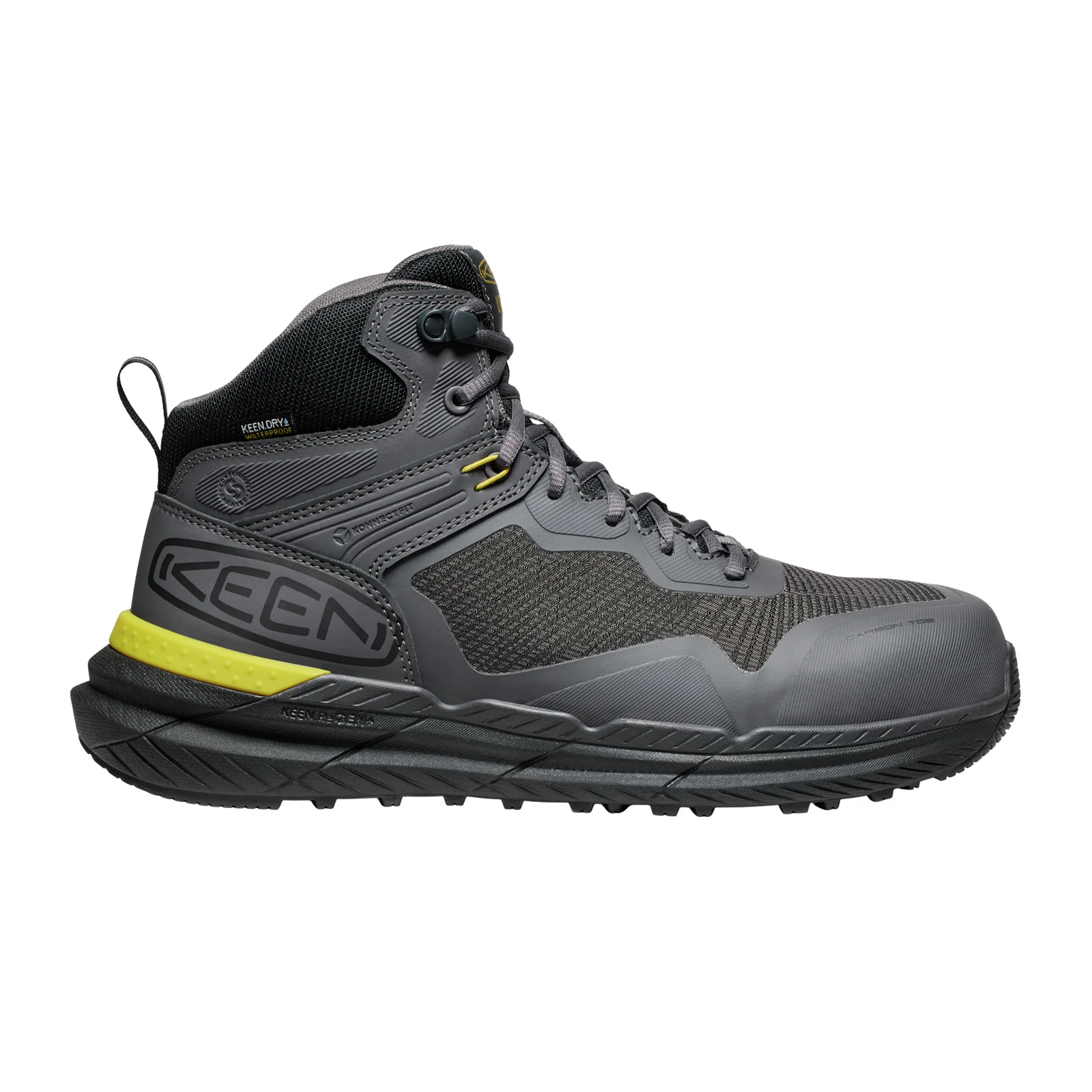 Keen Utility Synchro Mid Waterproof Carbon Toe Work Boot (Men) - Magnet/Black