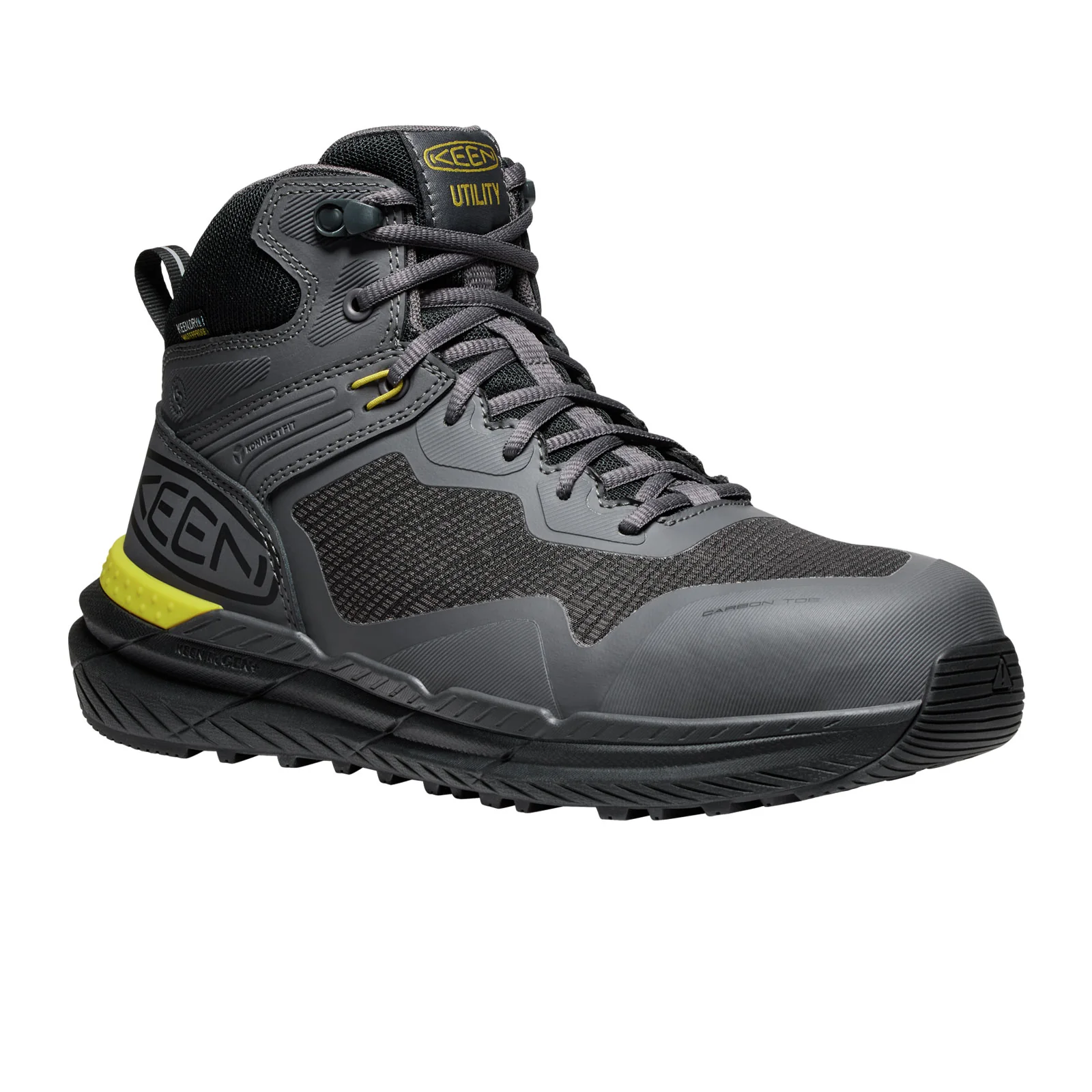 Keen Utility Synchro Mid Waterproof Carbon Toe Work Boot (Men) - Magnet/Black - Image 2